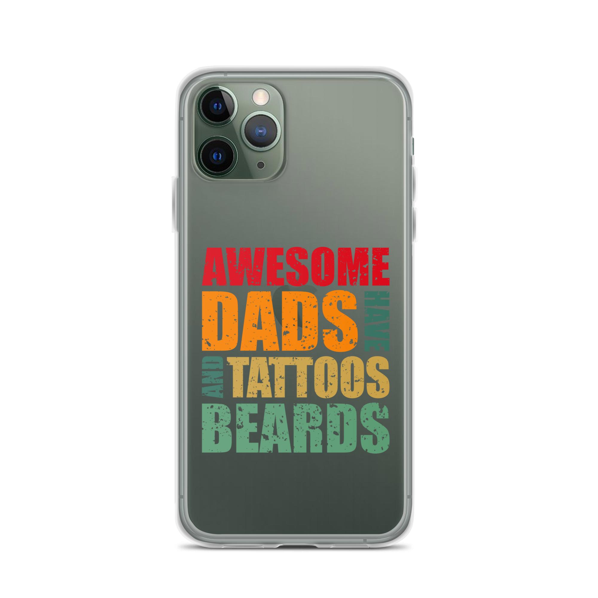 Awesome Dads Tattoos Beards Clear Case for iPhone®