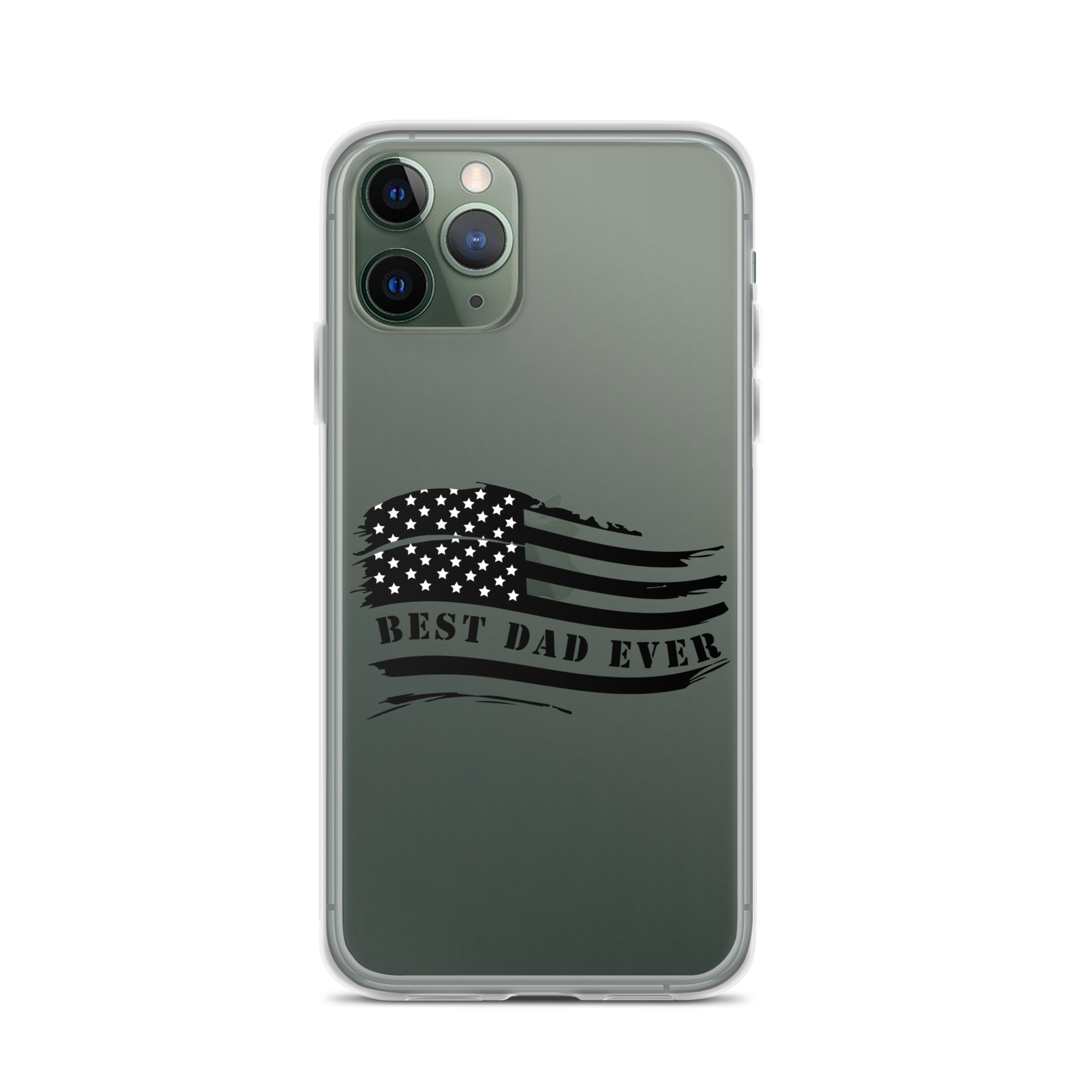 Best Dad Ever American Flag Clear Case for iPhone®