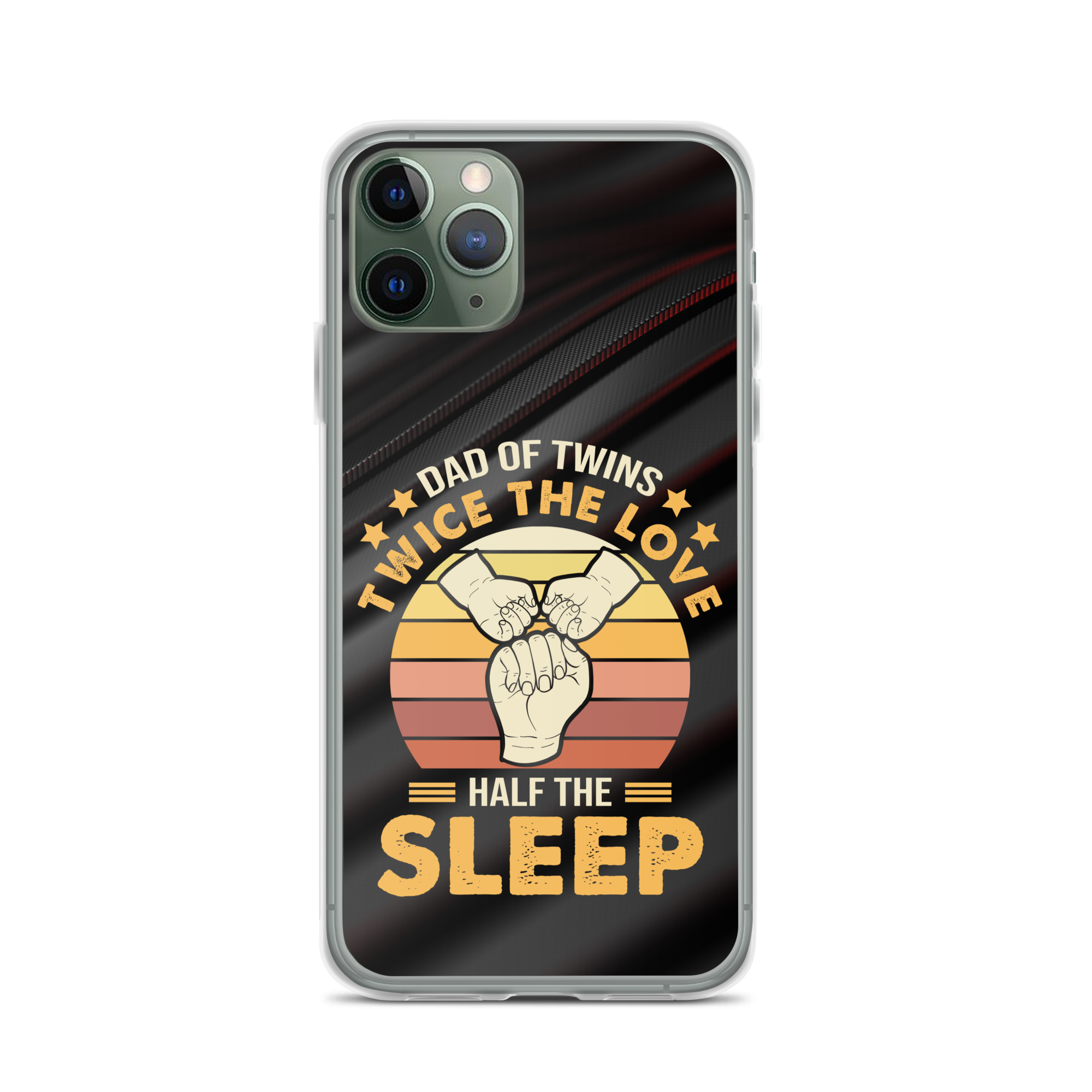 Dad Of Twins Twice The Love Half The Sleep Clear Case for iPhone®