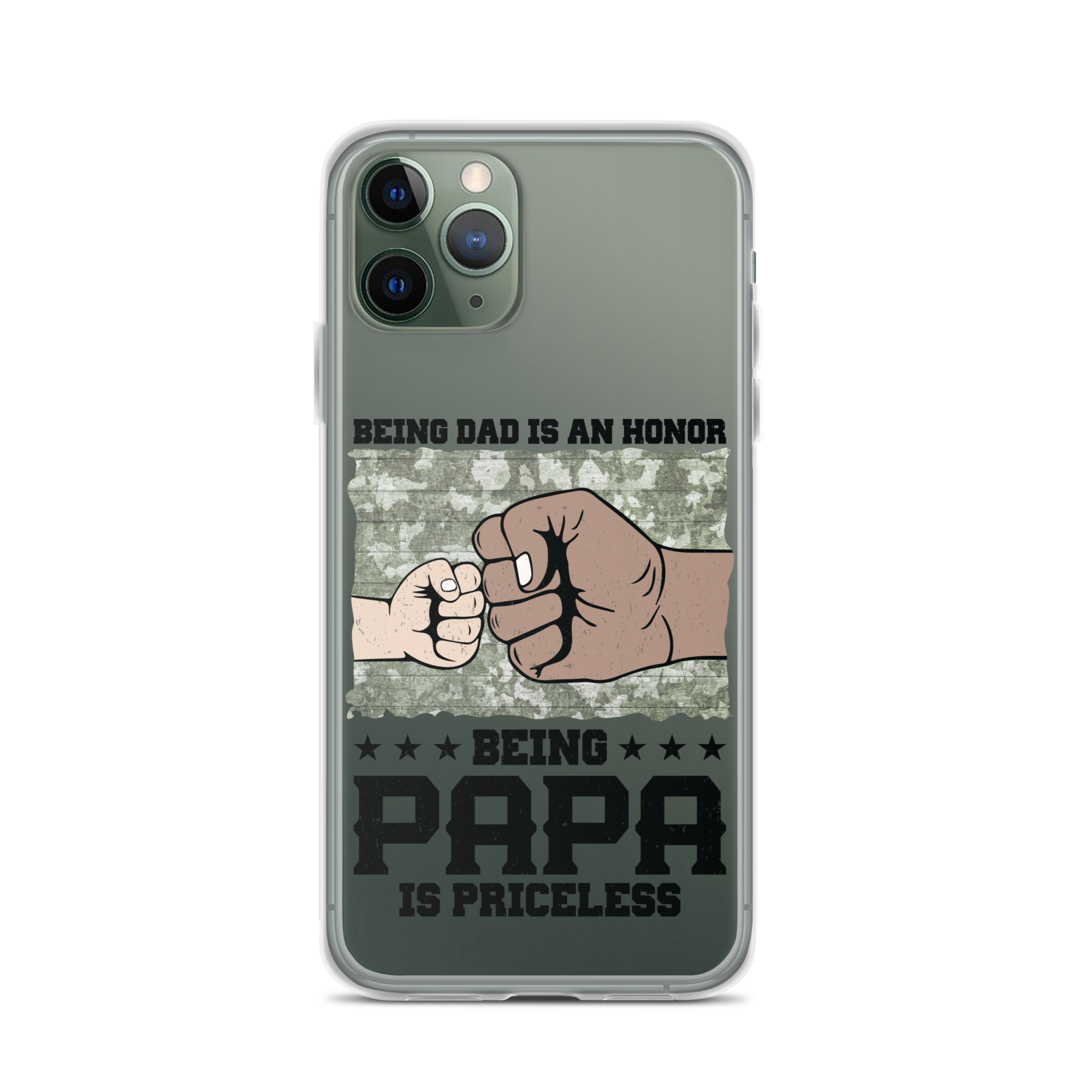 Being Dad Is An Honor Being Papa Is Priceless Clear Case for iPhone®