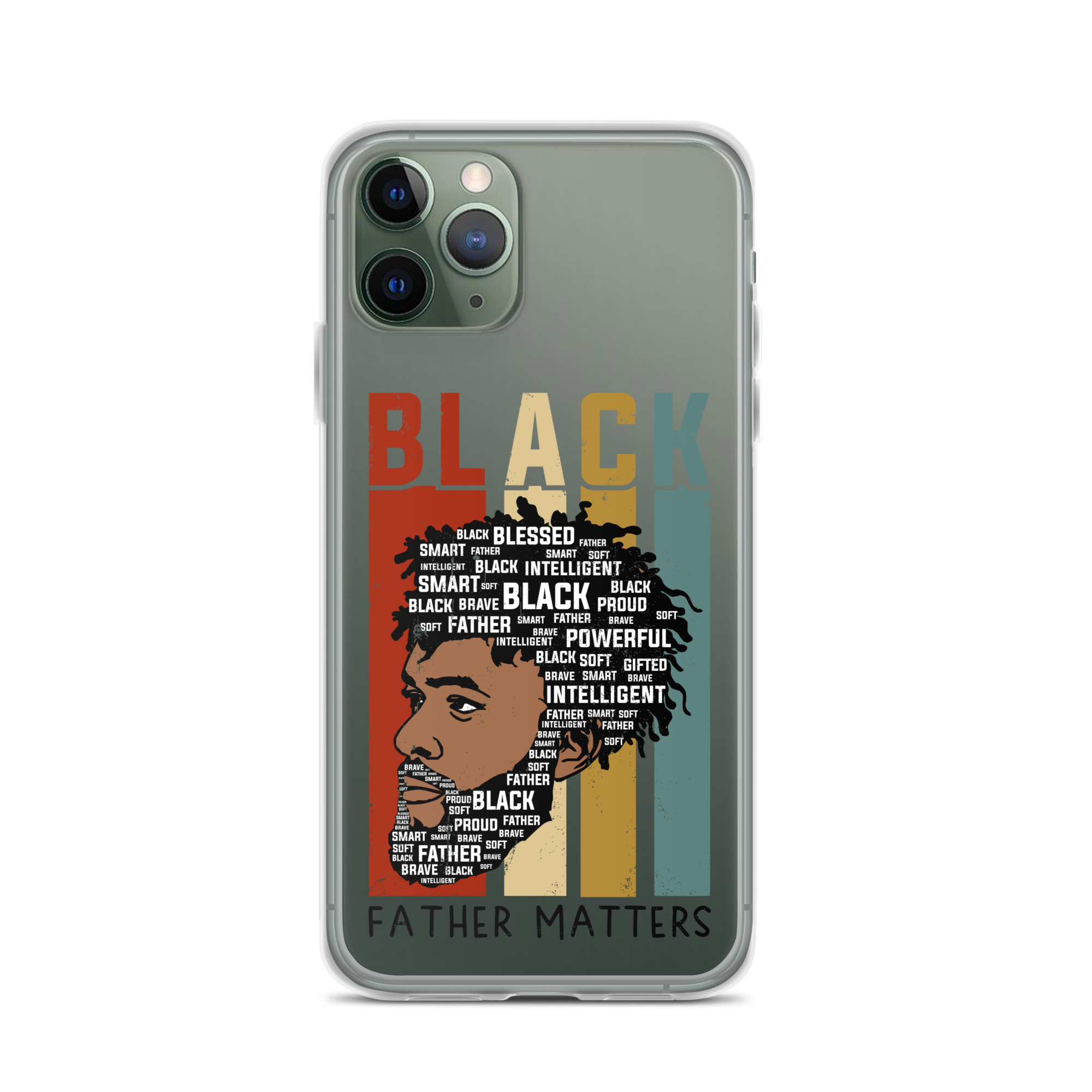 Black Father Matters Clear Case for iPhone®