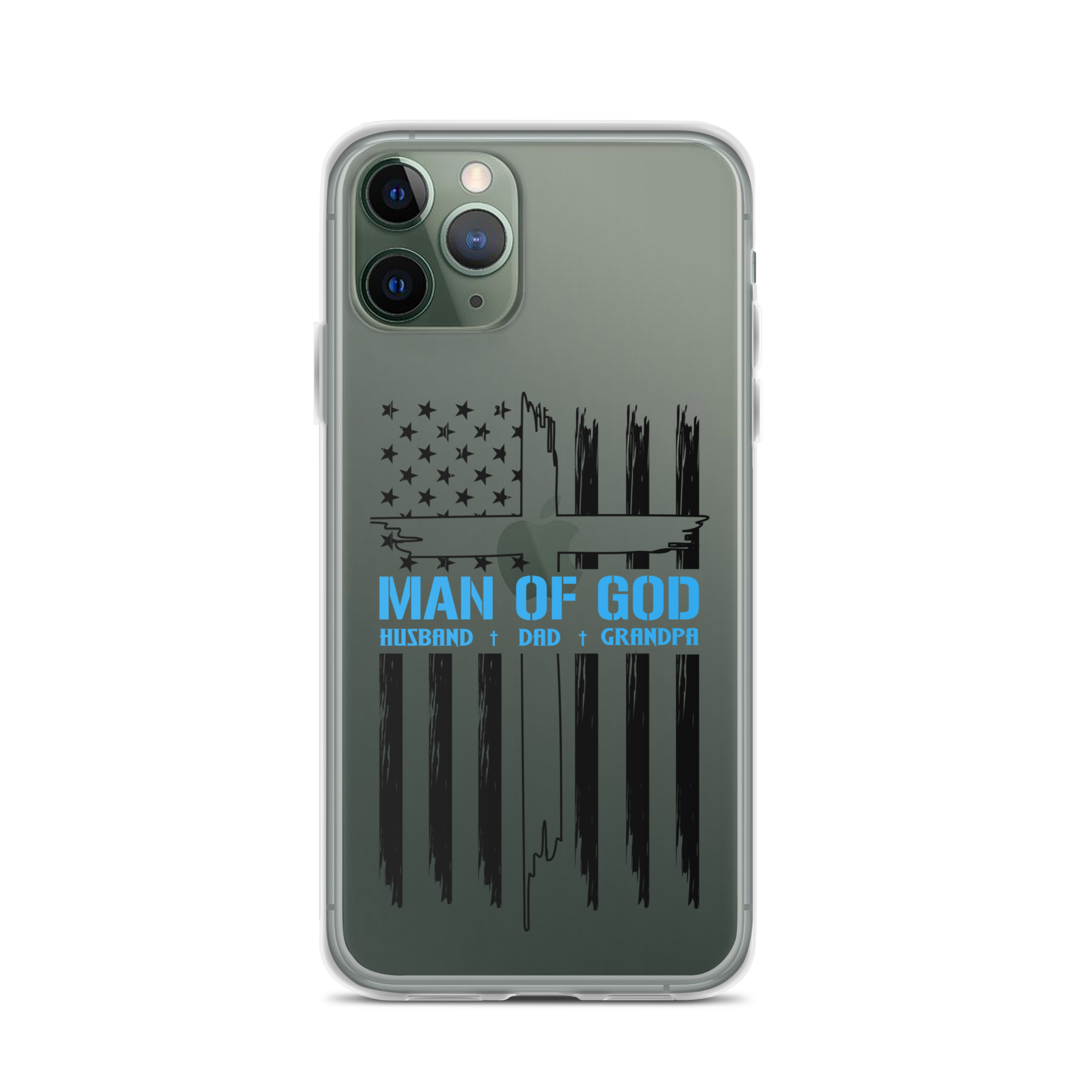 Man Of God Husband Dad Grandpa Clear Case for iPhone®