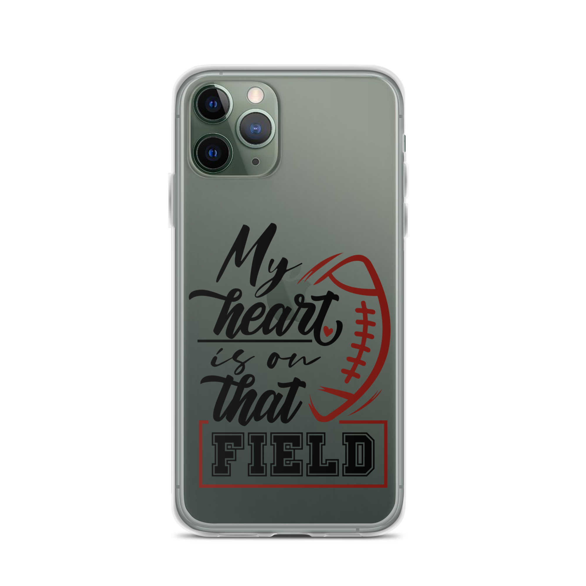 My Heart Is On That Field Clear Case for iPhone®