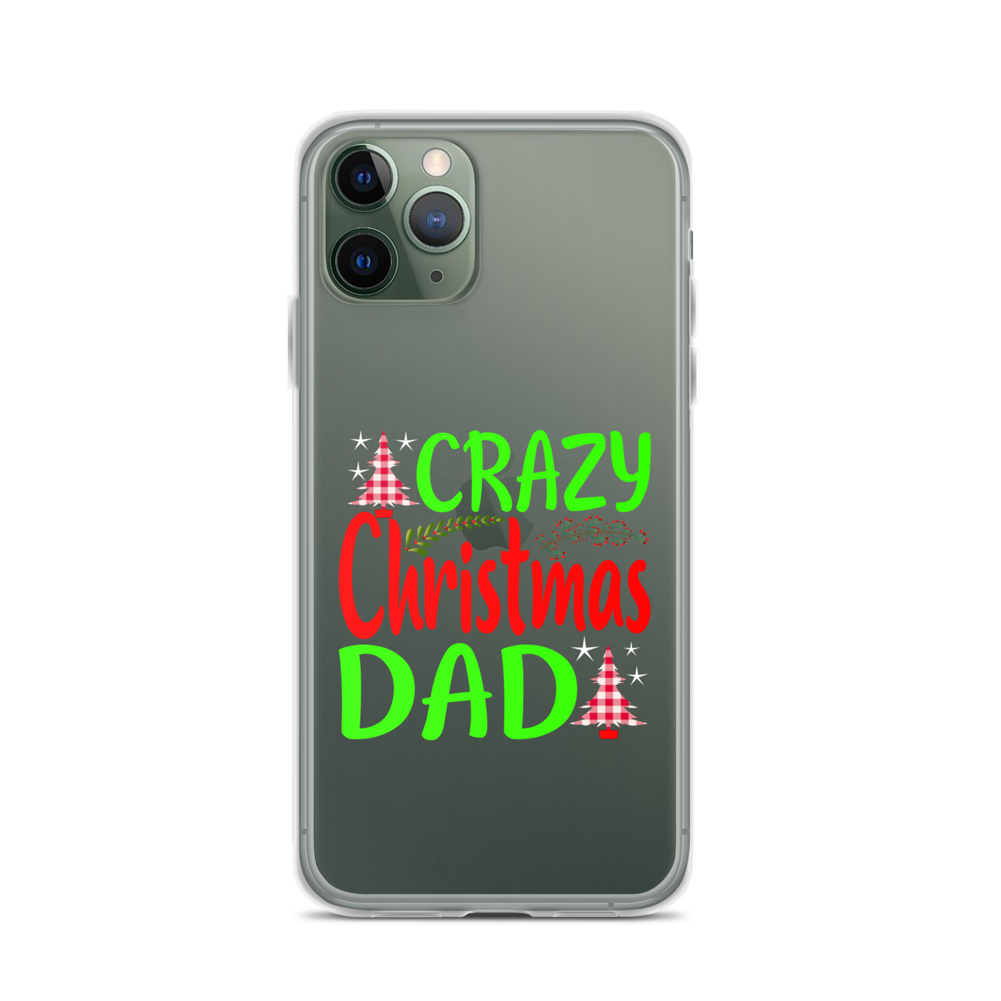 Crazy Christmas Dad Clear Case for iPhone®