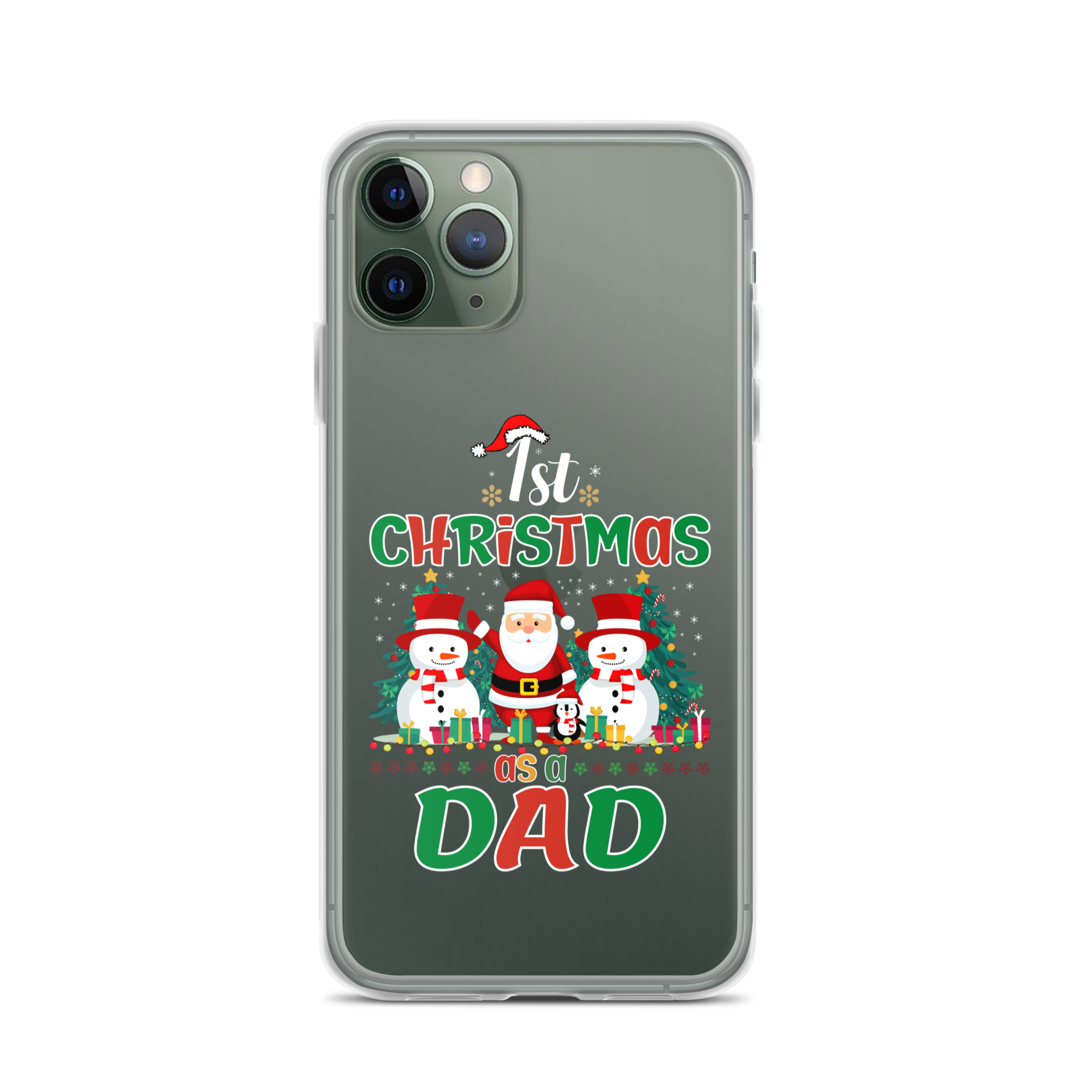 1st Christmas As A Dad Clear Case for iPhone®