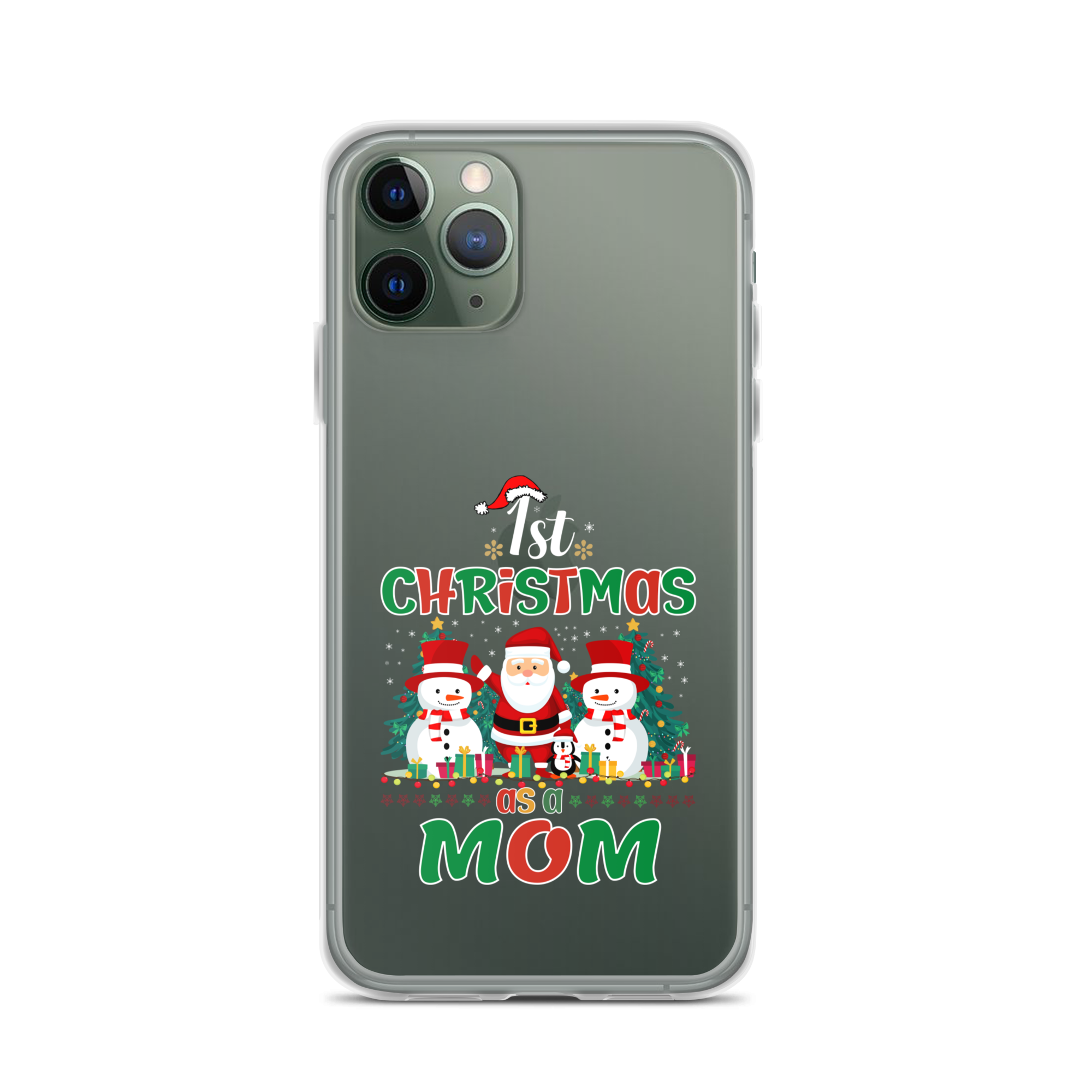 1st Christmas As A Mom Clear Case for iPhone®