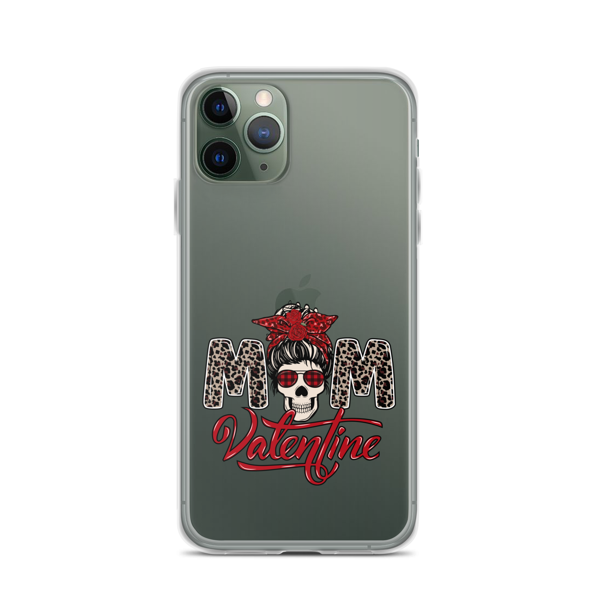 Skull Mom Valentine Clear Case for iPhone®