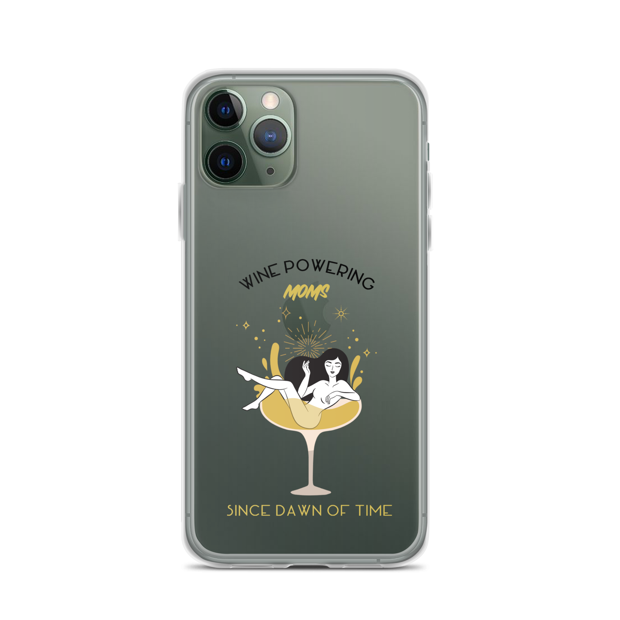 Wine Powering Moms Since Dawn Of Time Clear Case for iPhone®