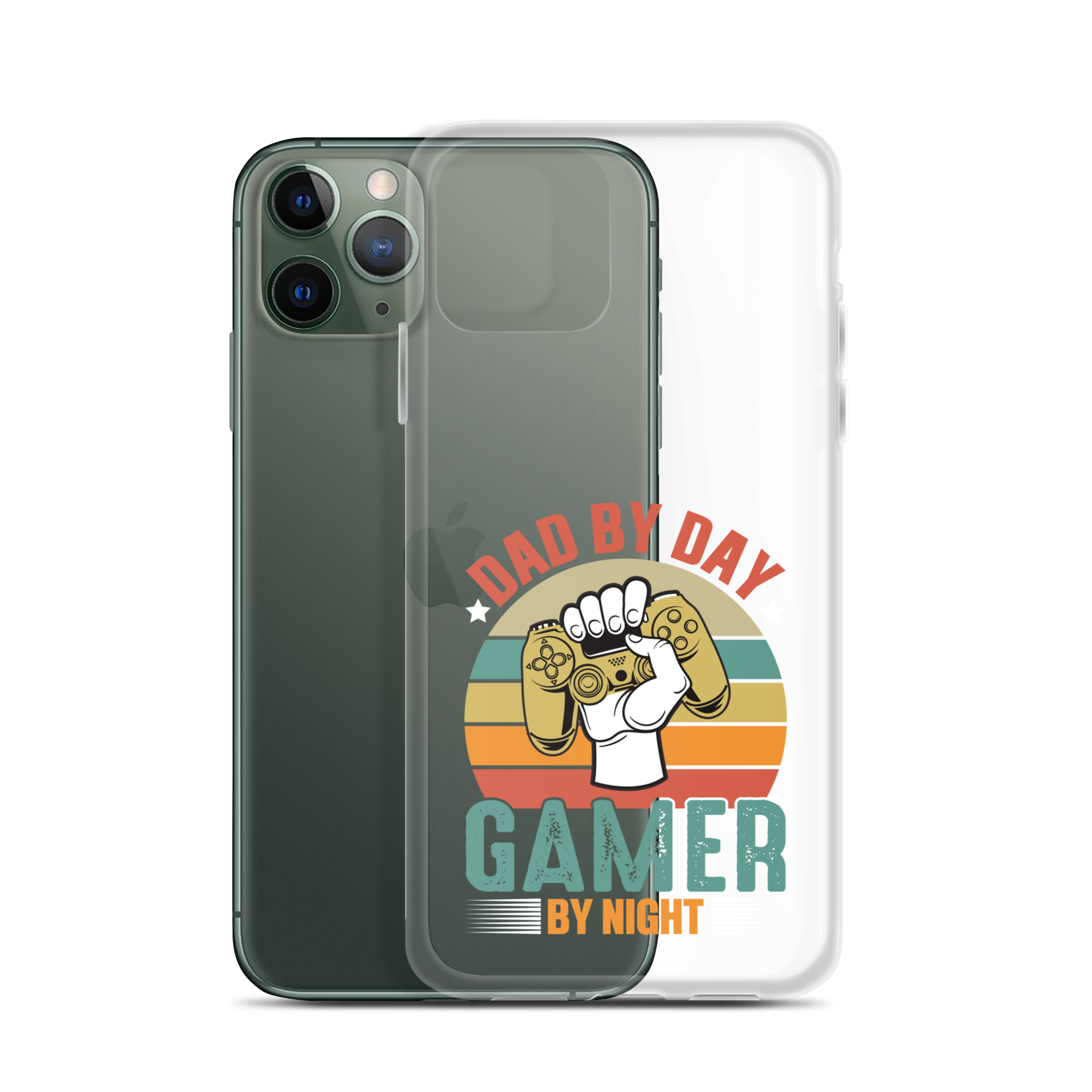 Dad By Day Gamer By Night Clear Case for iPhone®