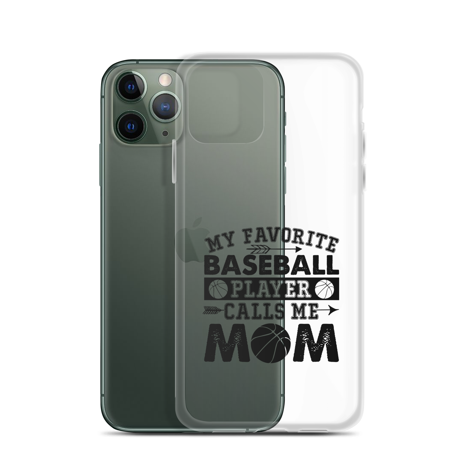 My Favorite Baseball Player Calls Me Mom Clear Case for iPhone®