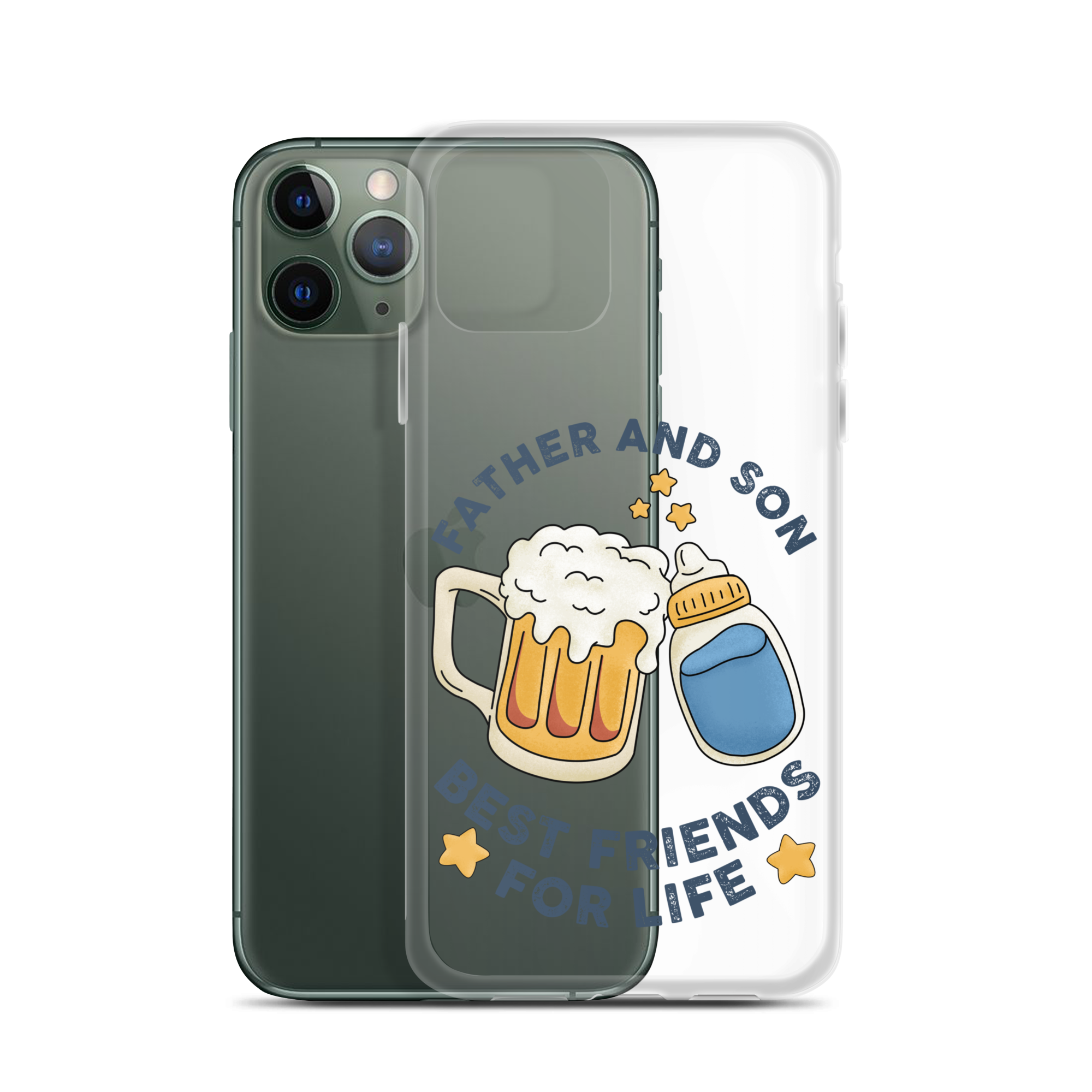 Father And Son Best Friends For Life Clear Case for iPhone®