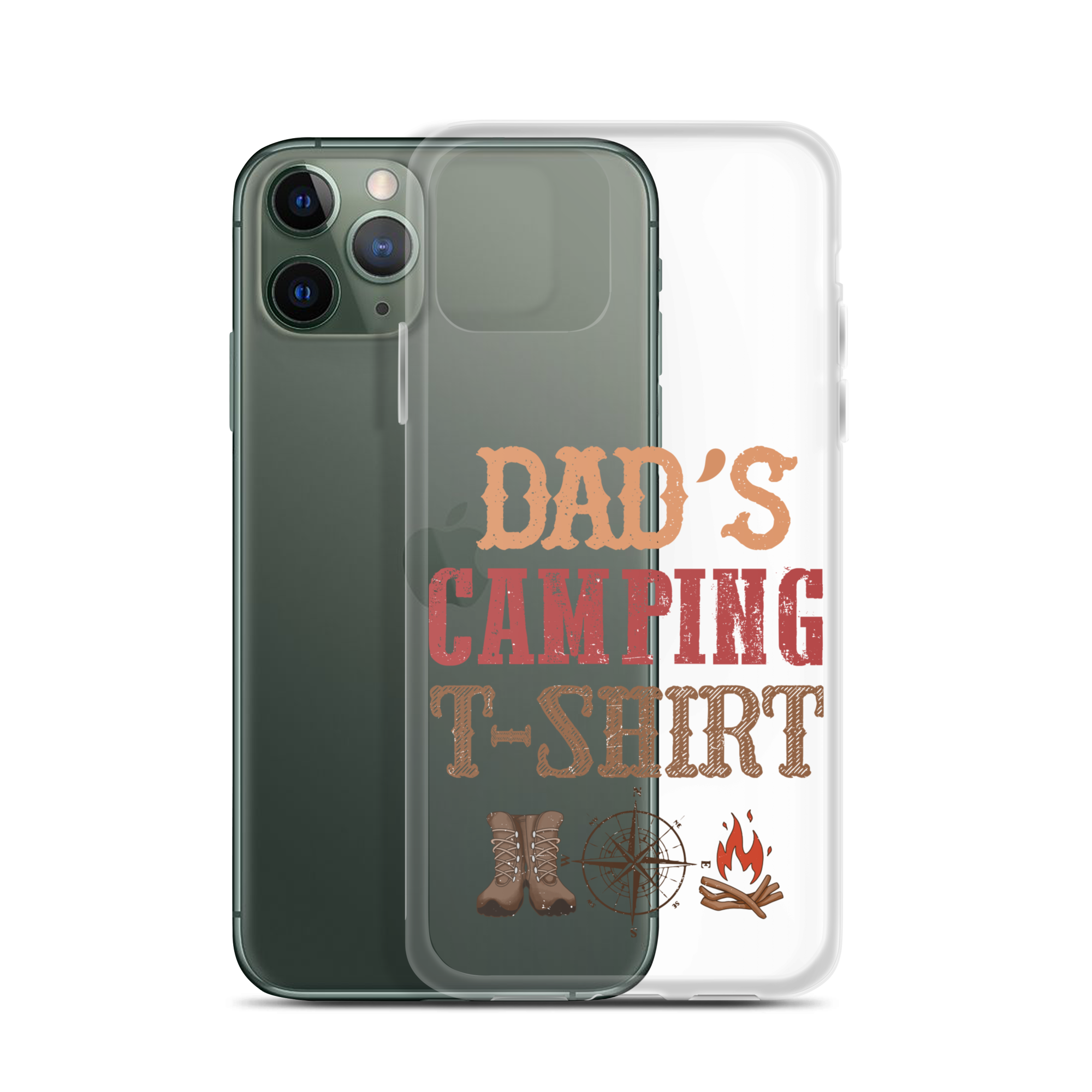 Dad's Camping T-Shirt Clear Case for iPhone®