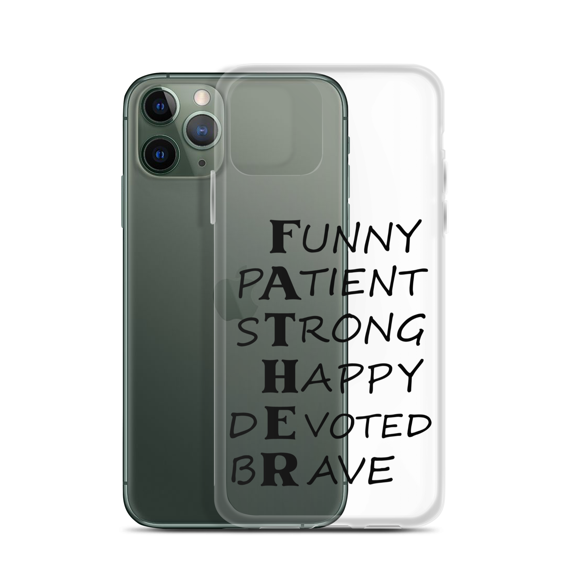 Funny Patient Strong Happy Devoted Brave Clear Case for iPhone®