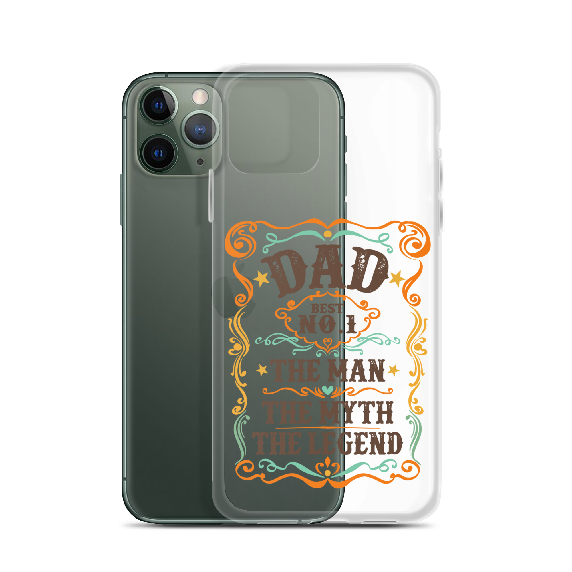 Dad Best Number 1 The Man The Myth The Legend Clear Case for iPhone®