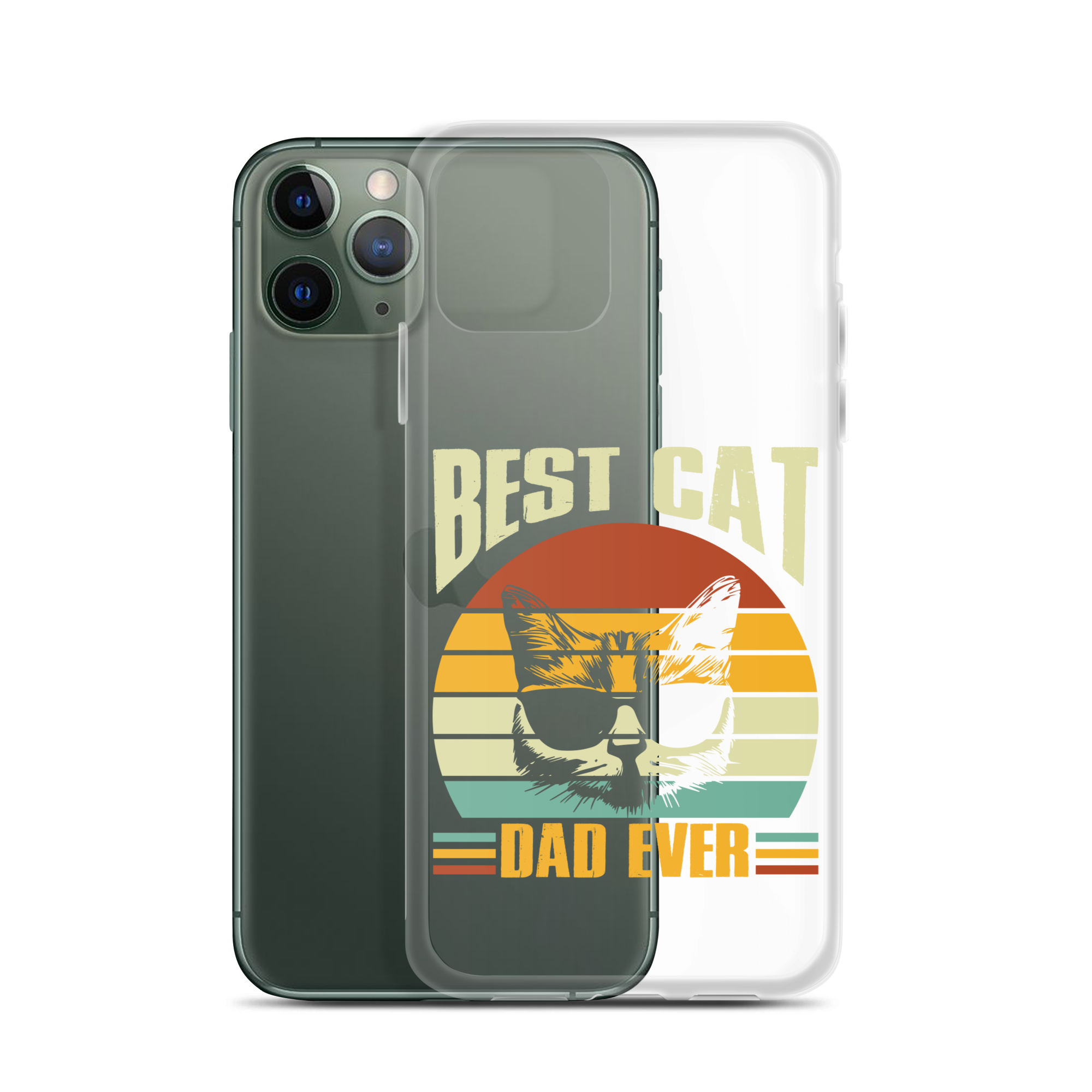 Best Cat Dad Ever Clear Case for iPhone®