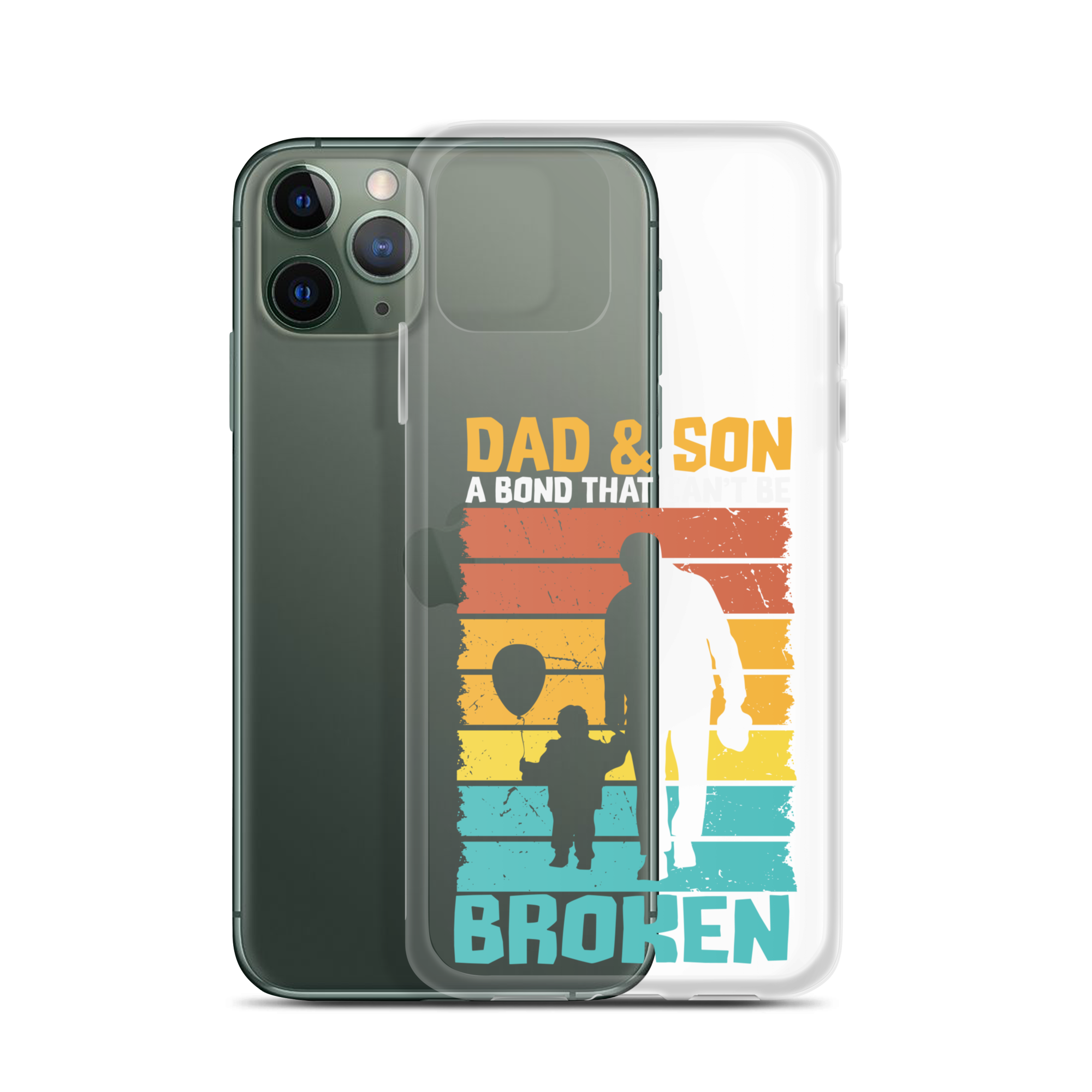 Dad And Son A Bond that can't Be Broken Clear Case for iPhone®