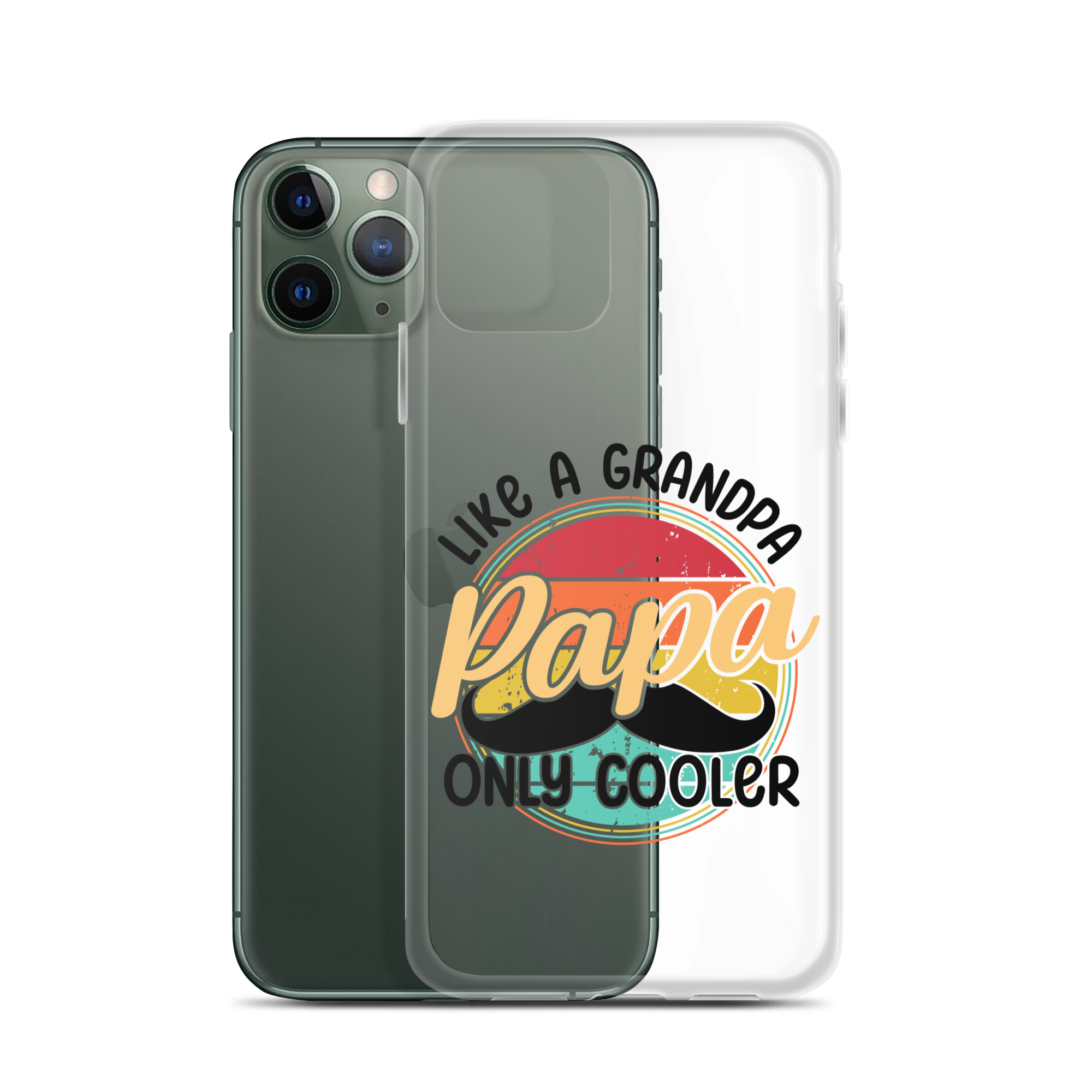 Papa Like A Grandpa Only Cooler Clear Case for iPhone®