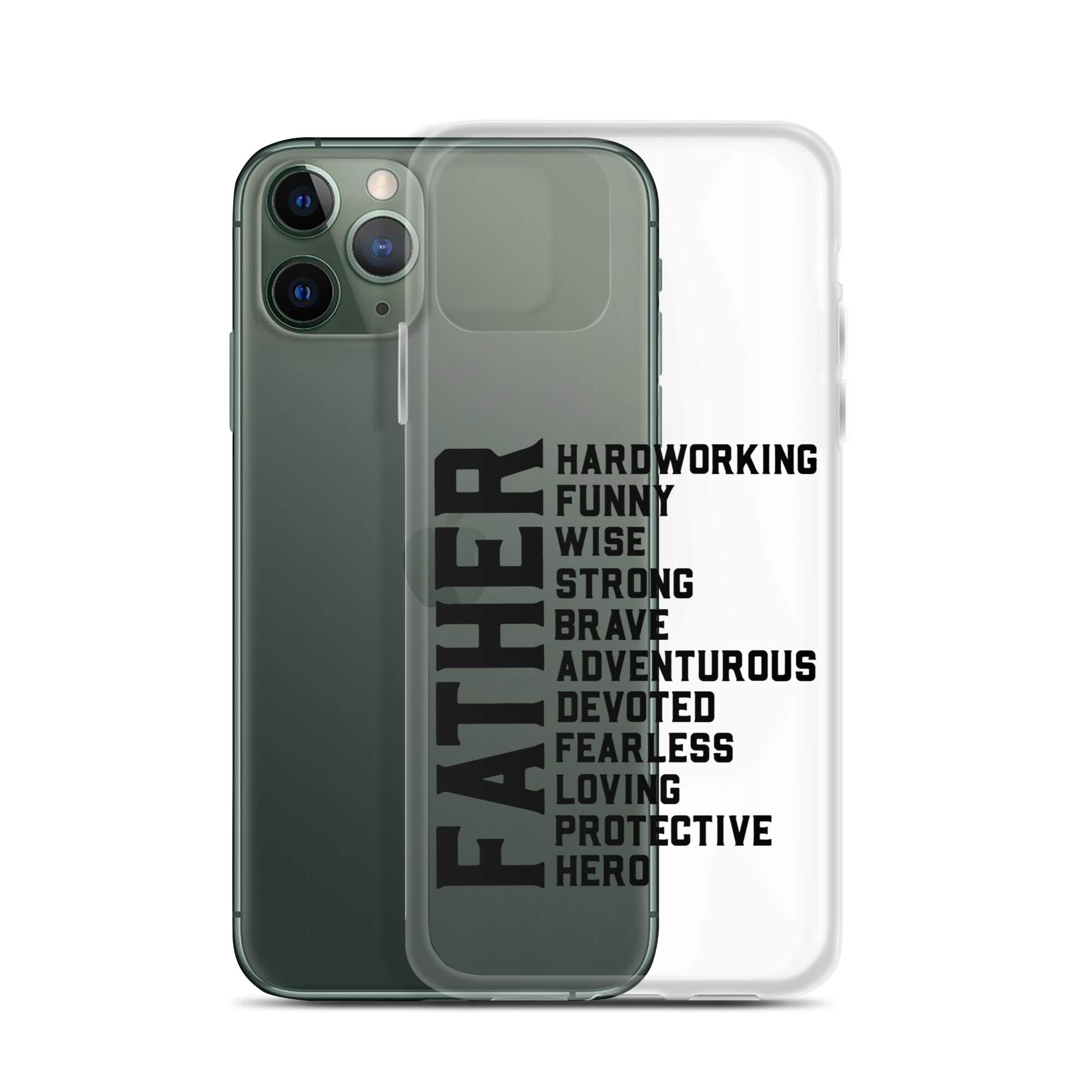 Father Hardworking funny Wise Strong Clear Case for iPhone®