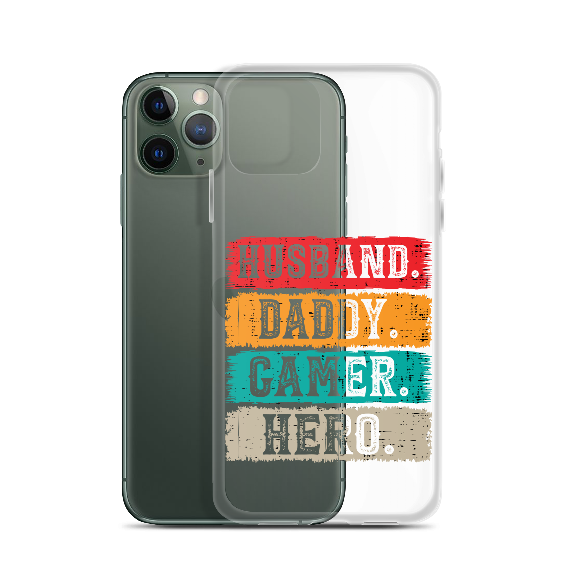 Husband, Daddy, Gamer, Hero Clear Case for iPhone®