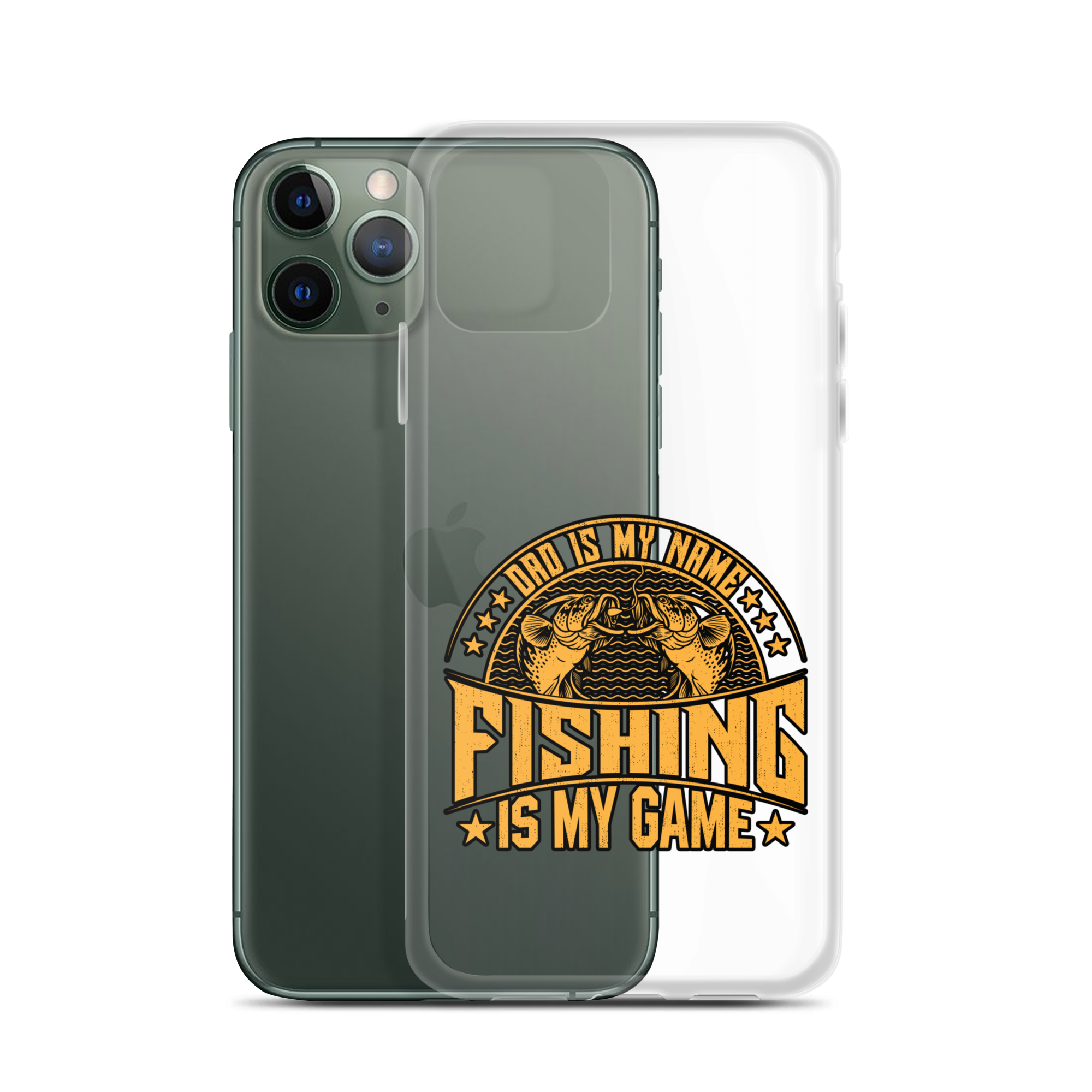 Dad Is My Name Fishing Is My Game Clear Case for iPhone®