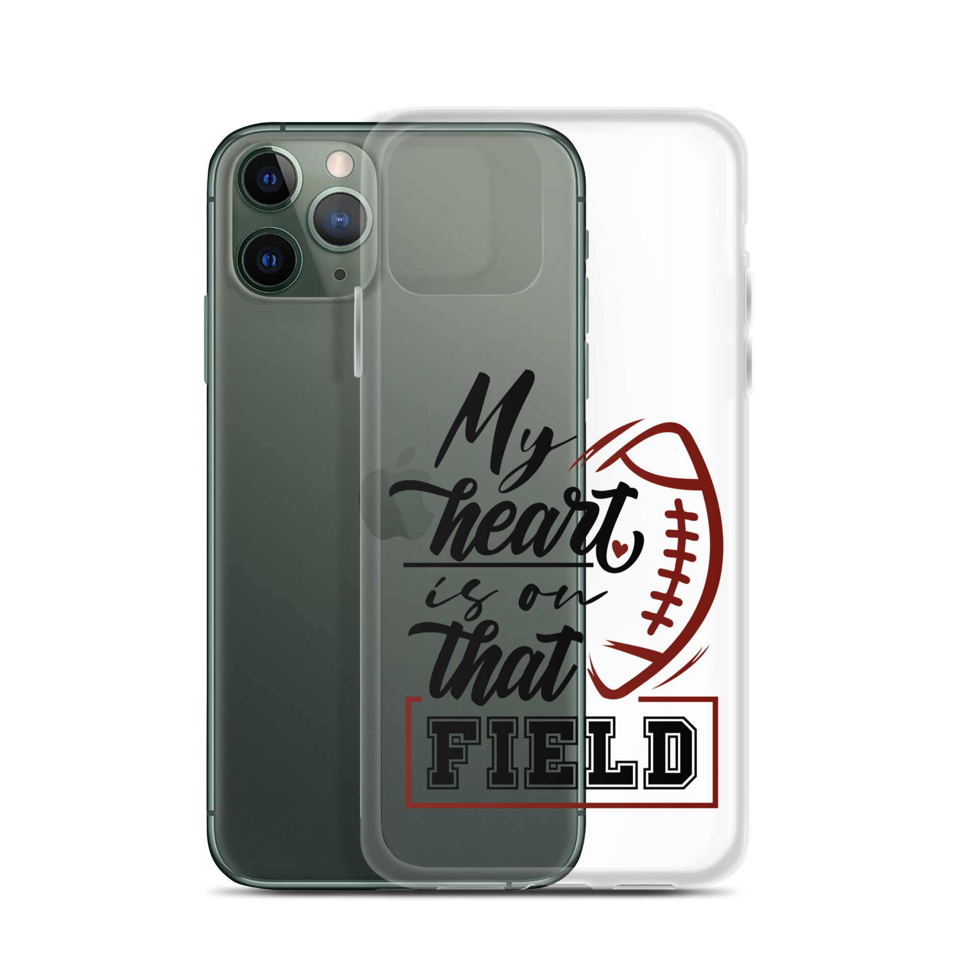 My Heart Is On That Field Clear Case for iPhone®