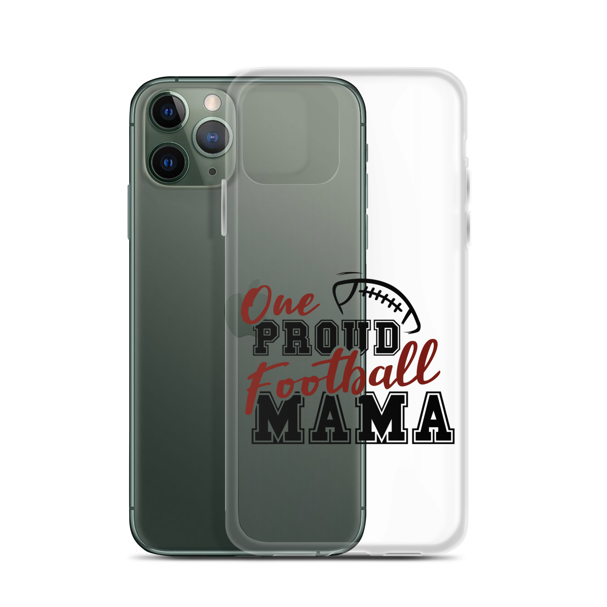 One Proud Football Mom Clear Case for iPhone®