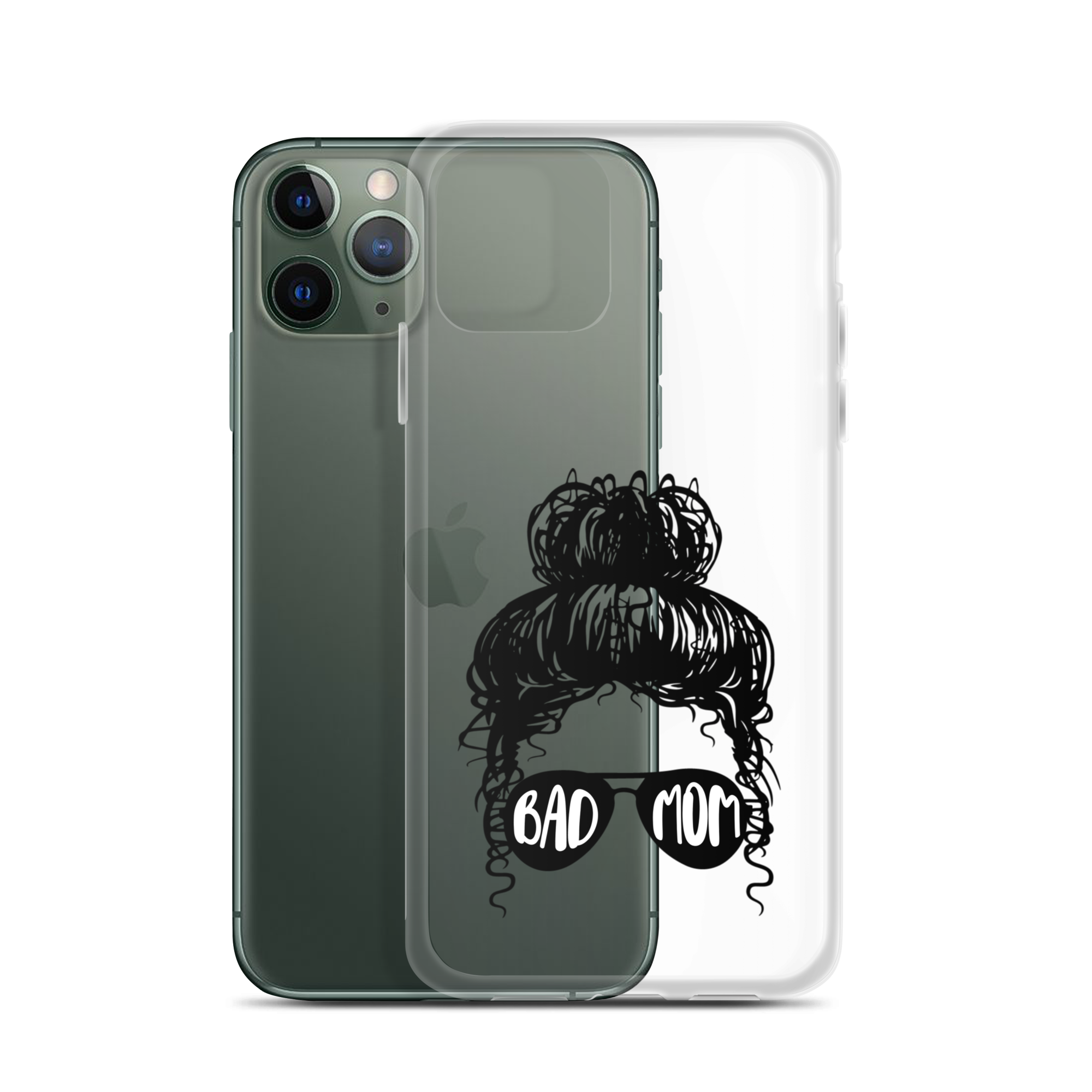 Bad Mom Messy Bun Clear Case for iPhone®