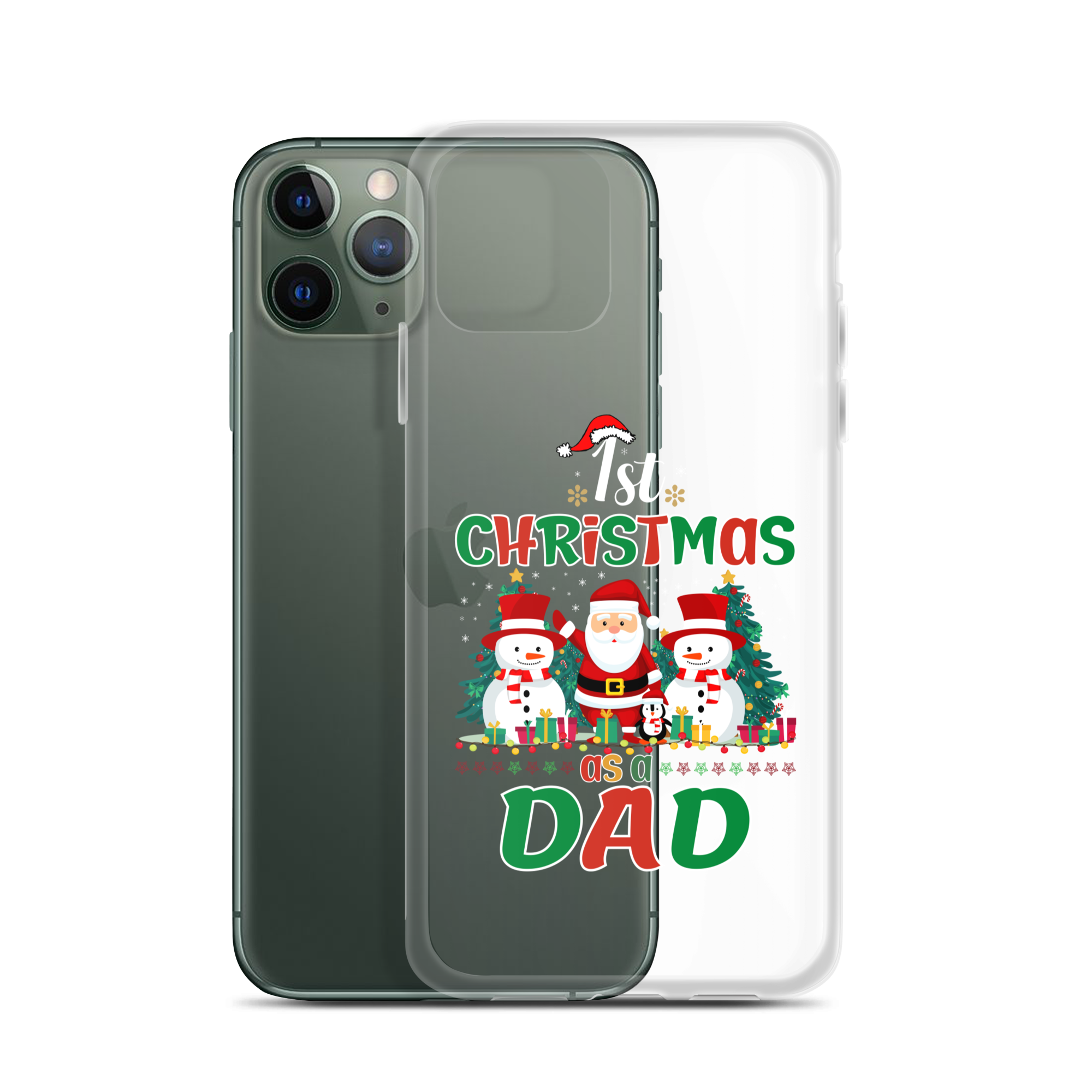 1st Christmas As A Dad Clear Case for iPhone®