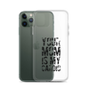 Your Mom Is My Cardio Clear Case for iPhone®