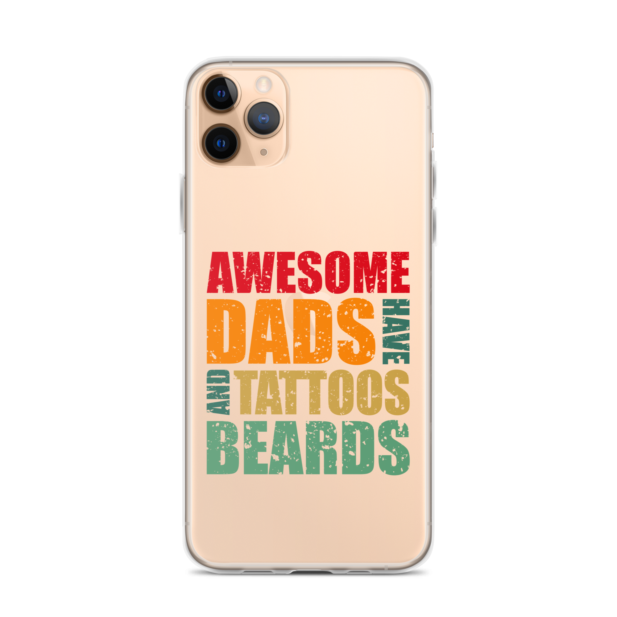 Awesome Dads Tattoos Beards Clear Case for iPhone®