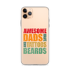 Awesome Dads Tattoos Beards Clear Case for iPhone®