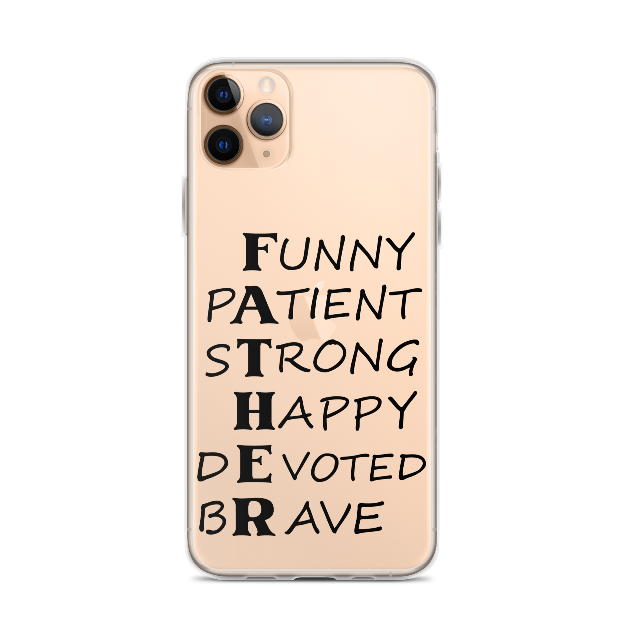 Funny Patient Strong Happy Devoted Brave Clear Case for iPhone®