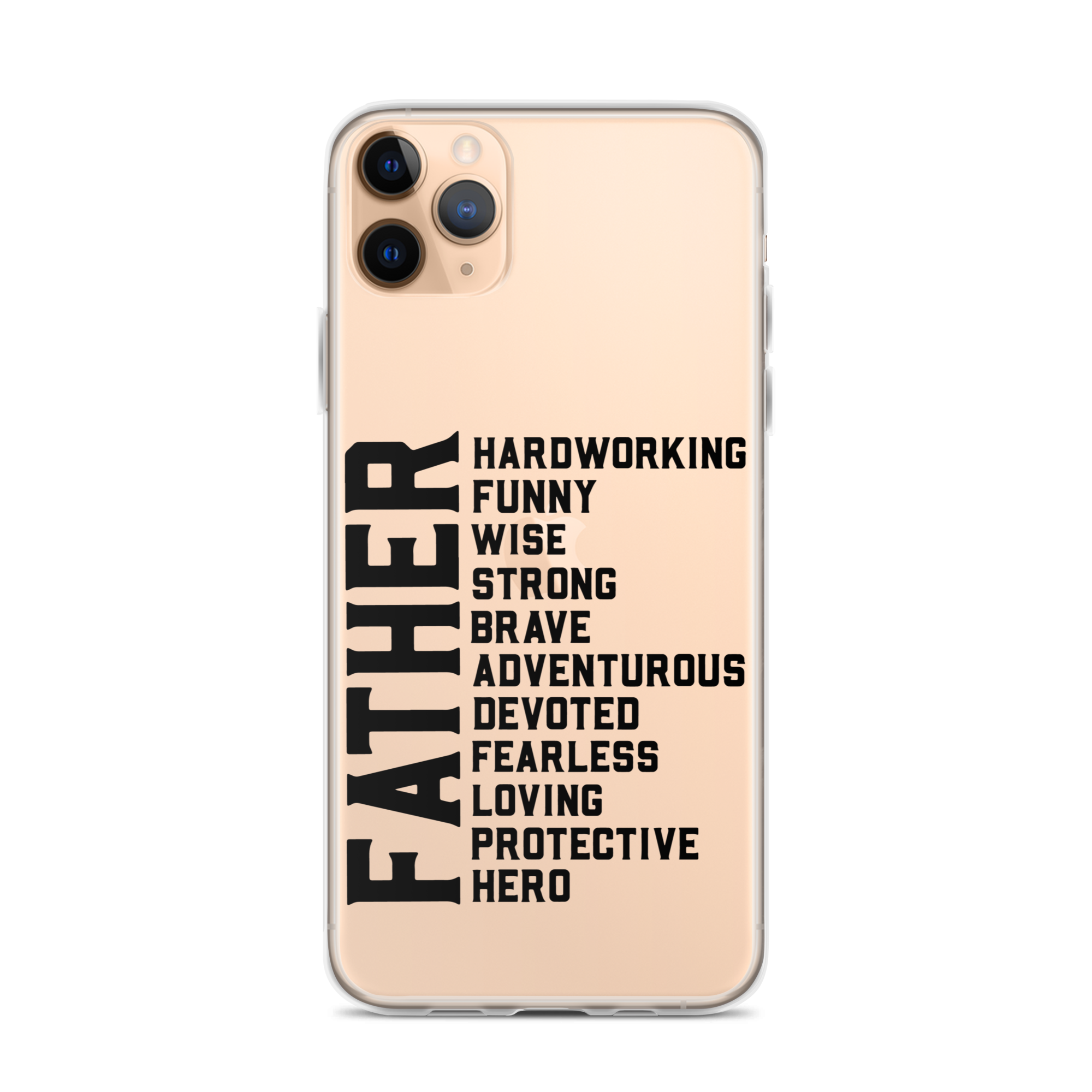 Father Hardworking funny Wise Strong Clear Case for iPhone®