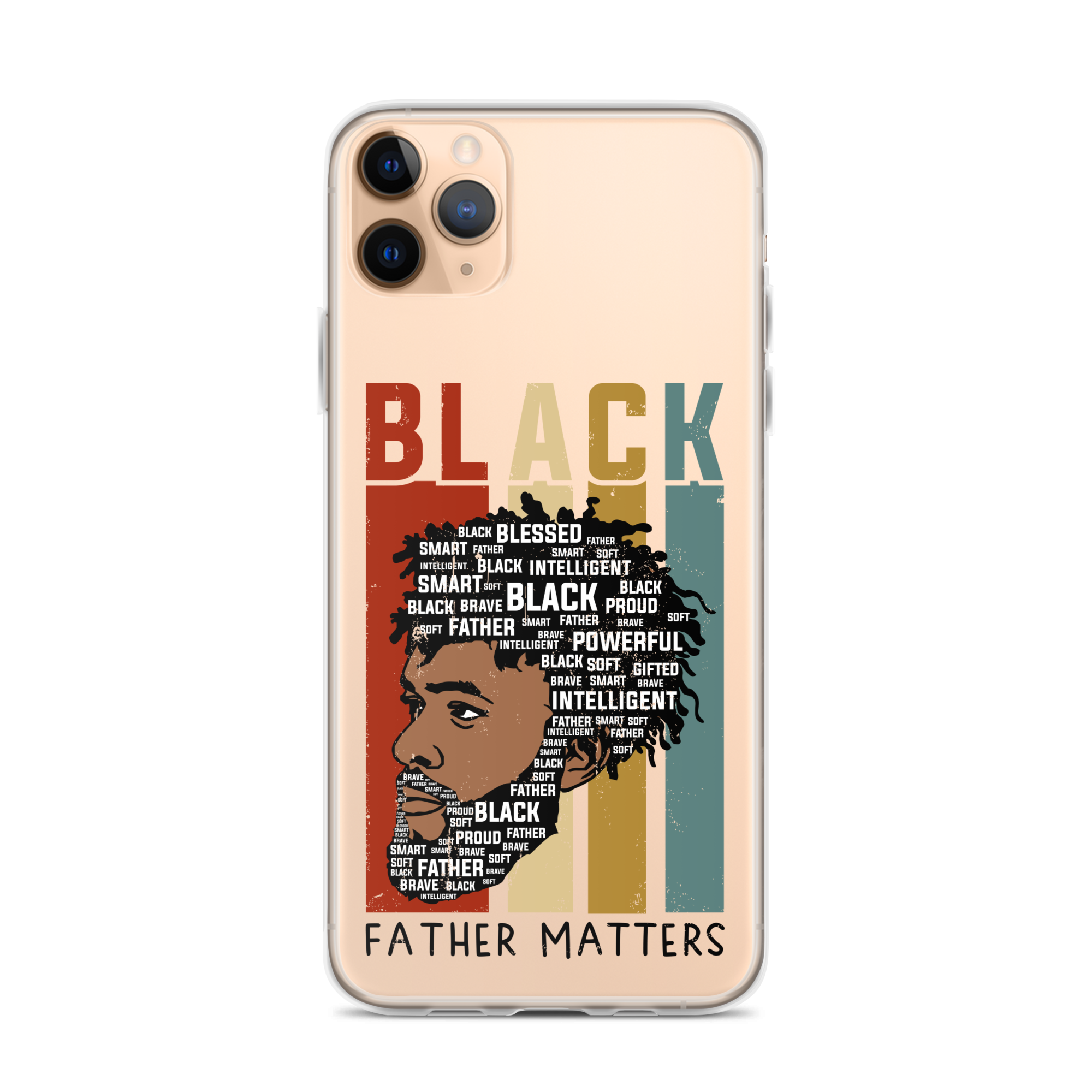 Black Father Matters Clear Case for iPhone®