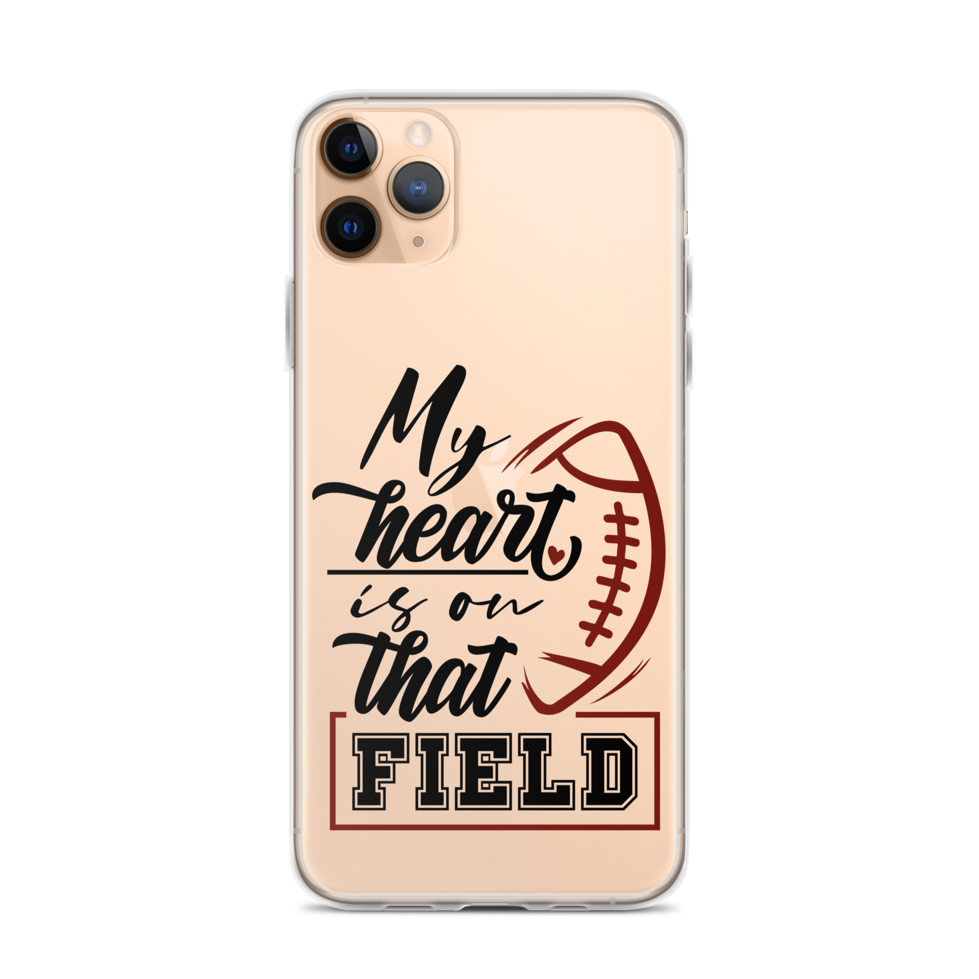 My Heart Is On That Field Clear Case for iPhone®