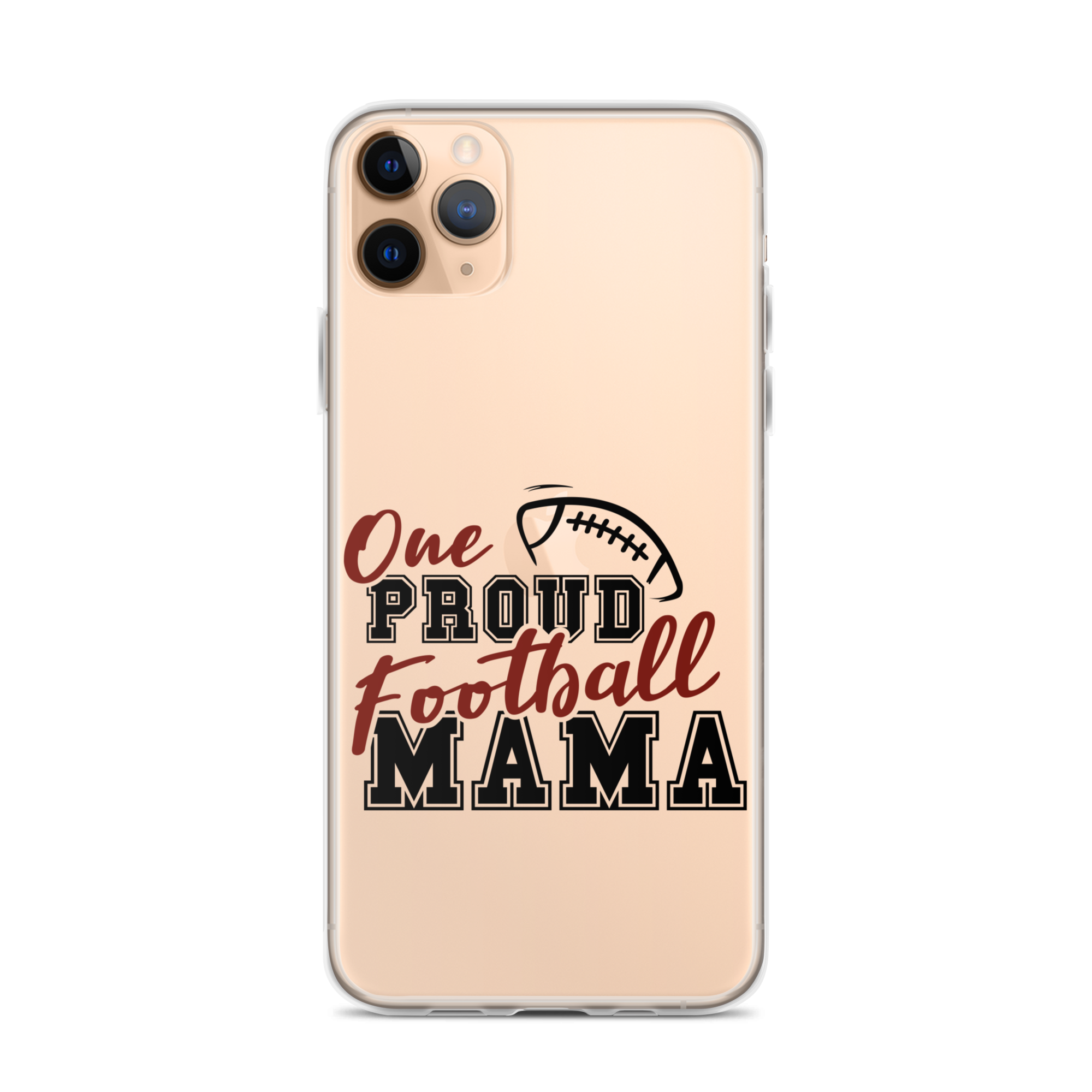 One Proud Football Mom Clear Case for iPhone®