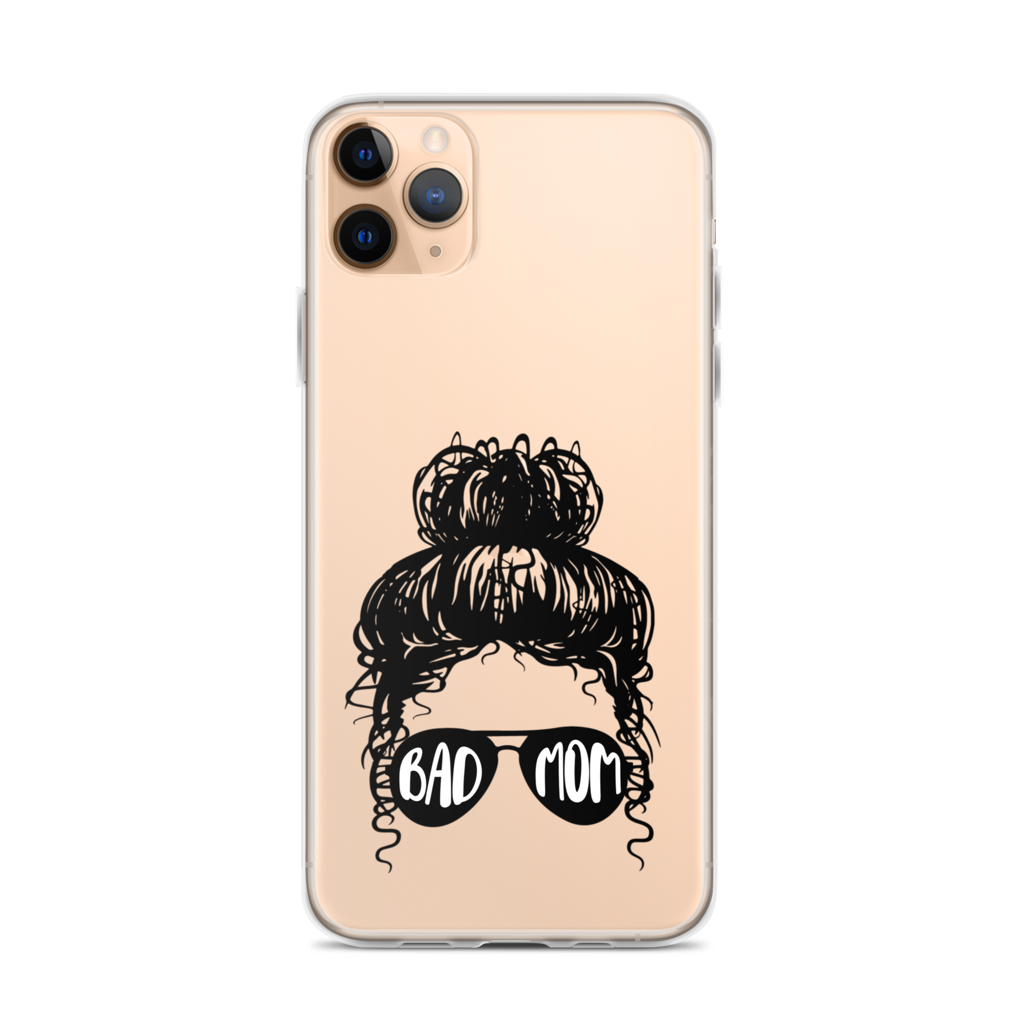 Bad Mom Messy Bun Clear Case for iPhone®