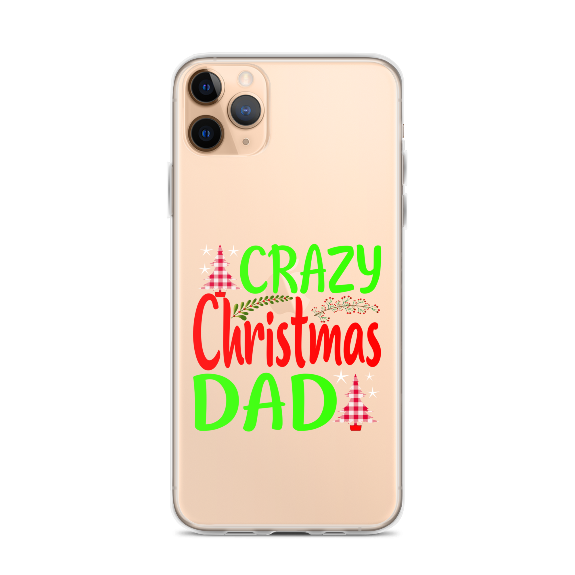 Crazy Christmas Dad Clear Case for iPhone®