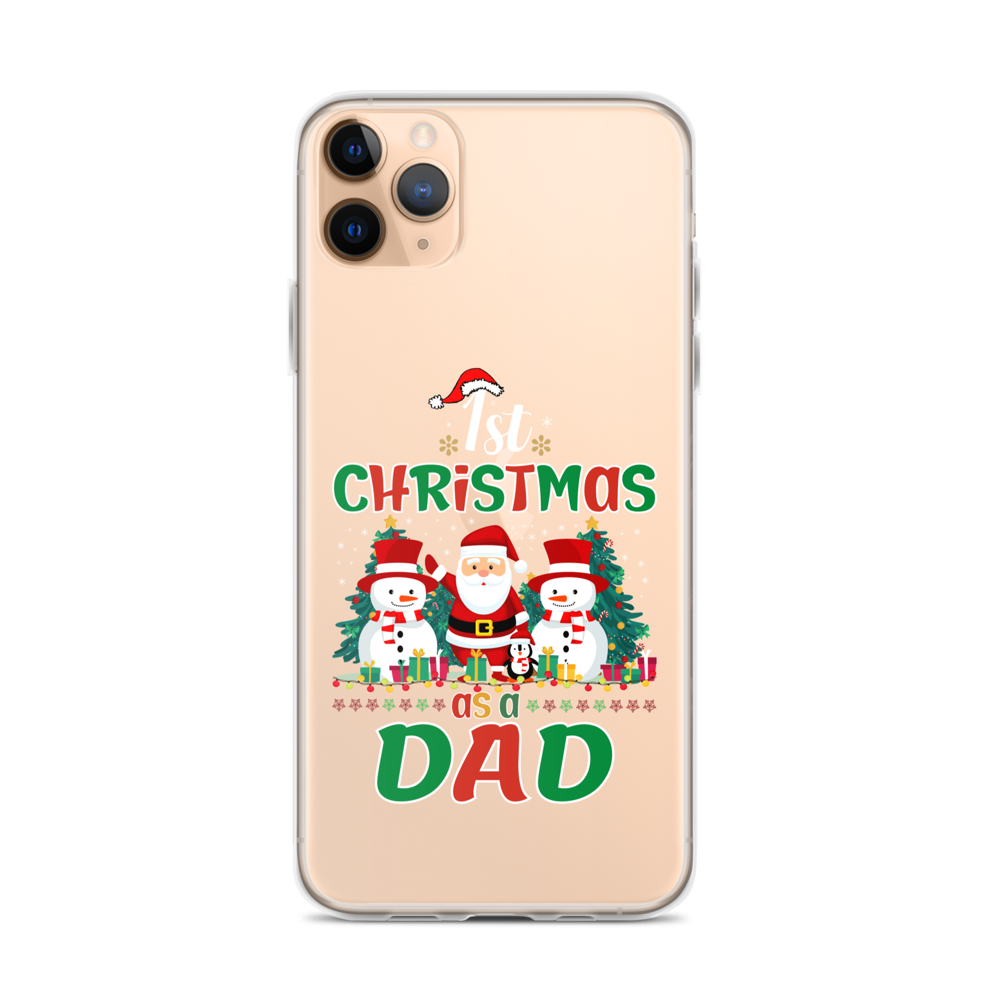 1st Christmas As A Dad Clear Case for iPhone®