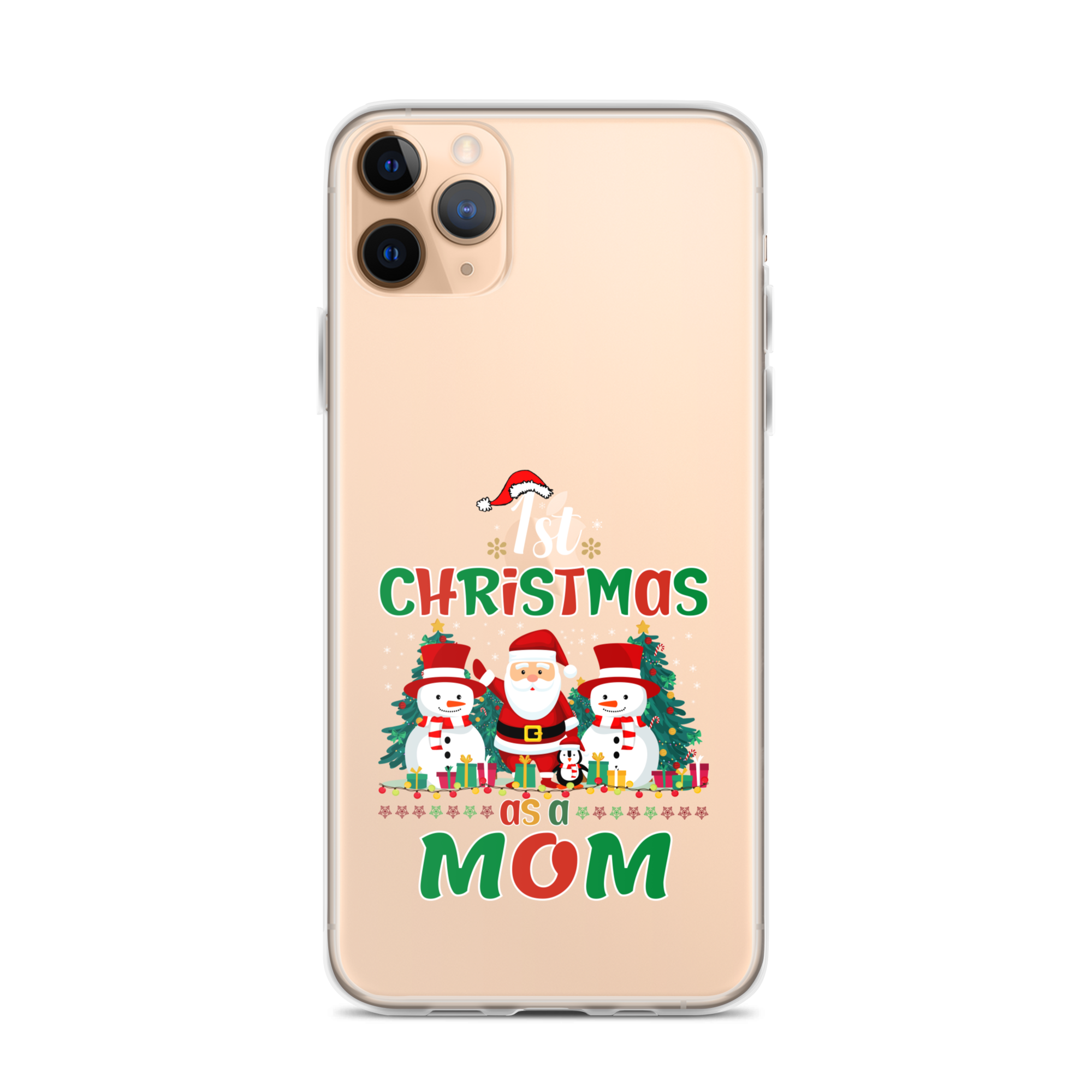 1st Christmas As A Mom Clear Case for iPhone®