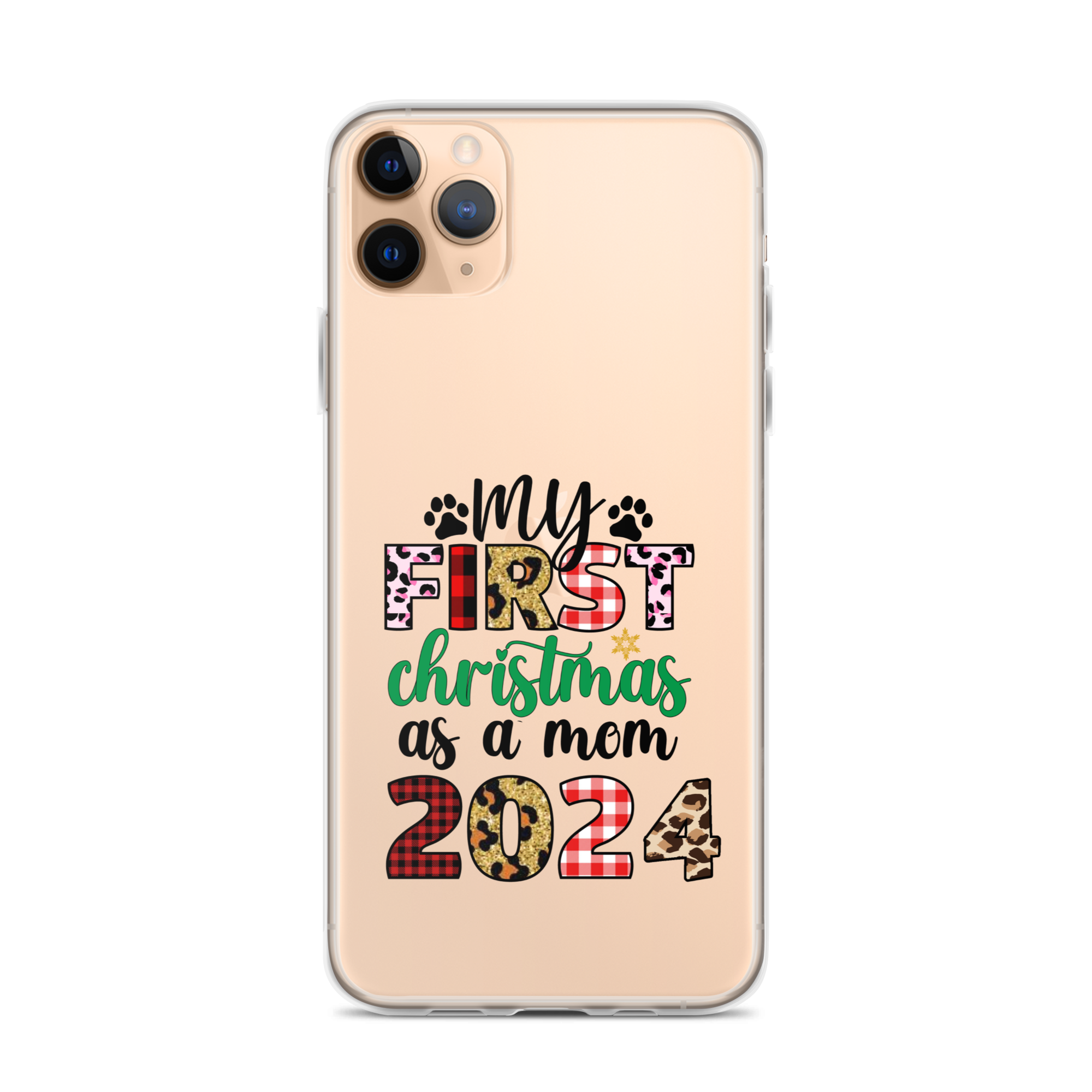 My First Christmas As A mom 2024 Clear Case for iPhone®