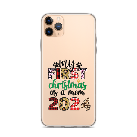 My First Christmas As A mom 2024 Clear Case for iPhone®