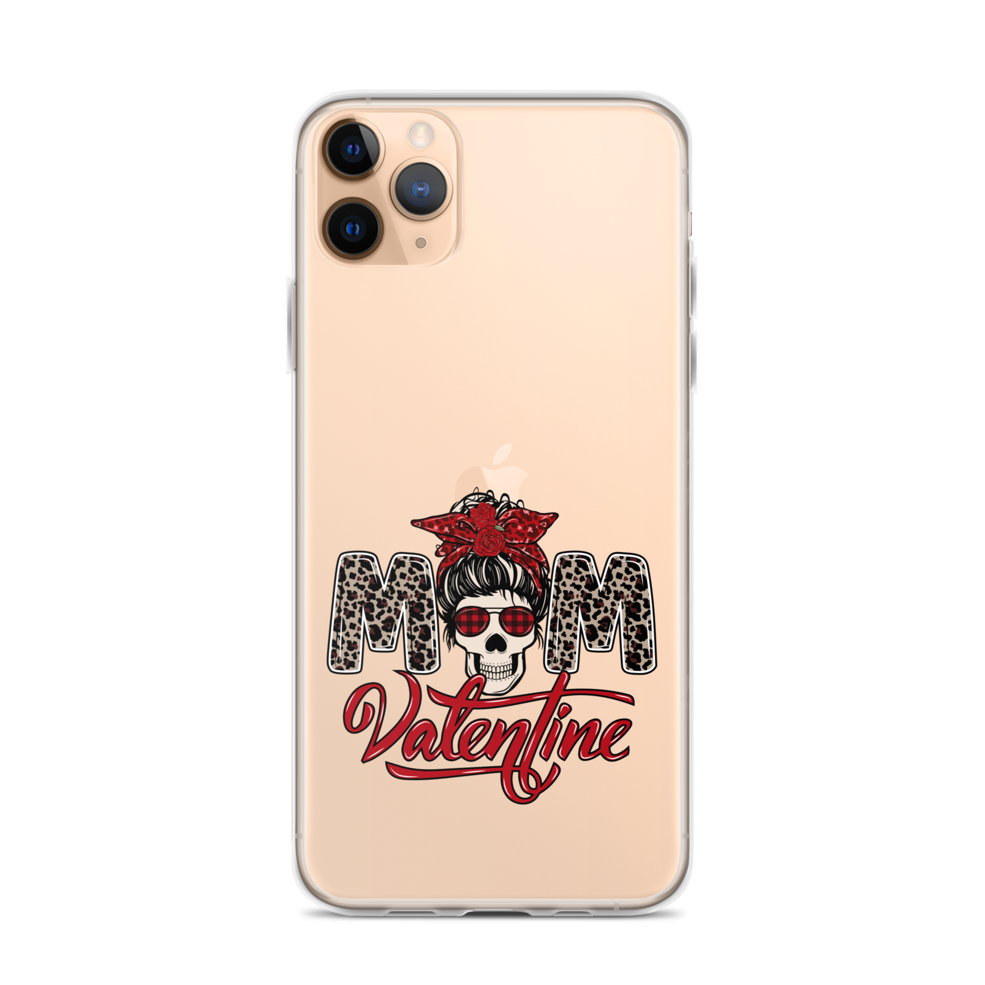 Skull Mom Valentine Clear Case for iPhone®