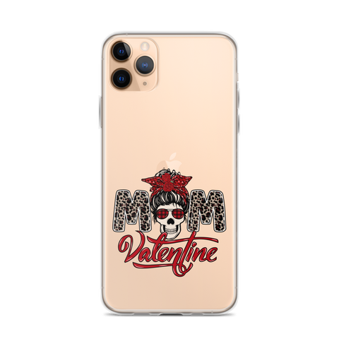 Skull Mom Valentine Clear Case for iPhone®