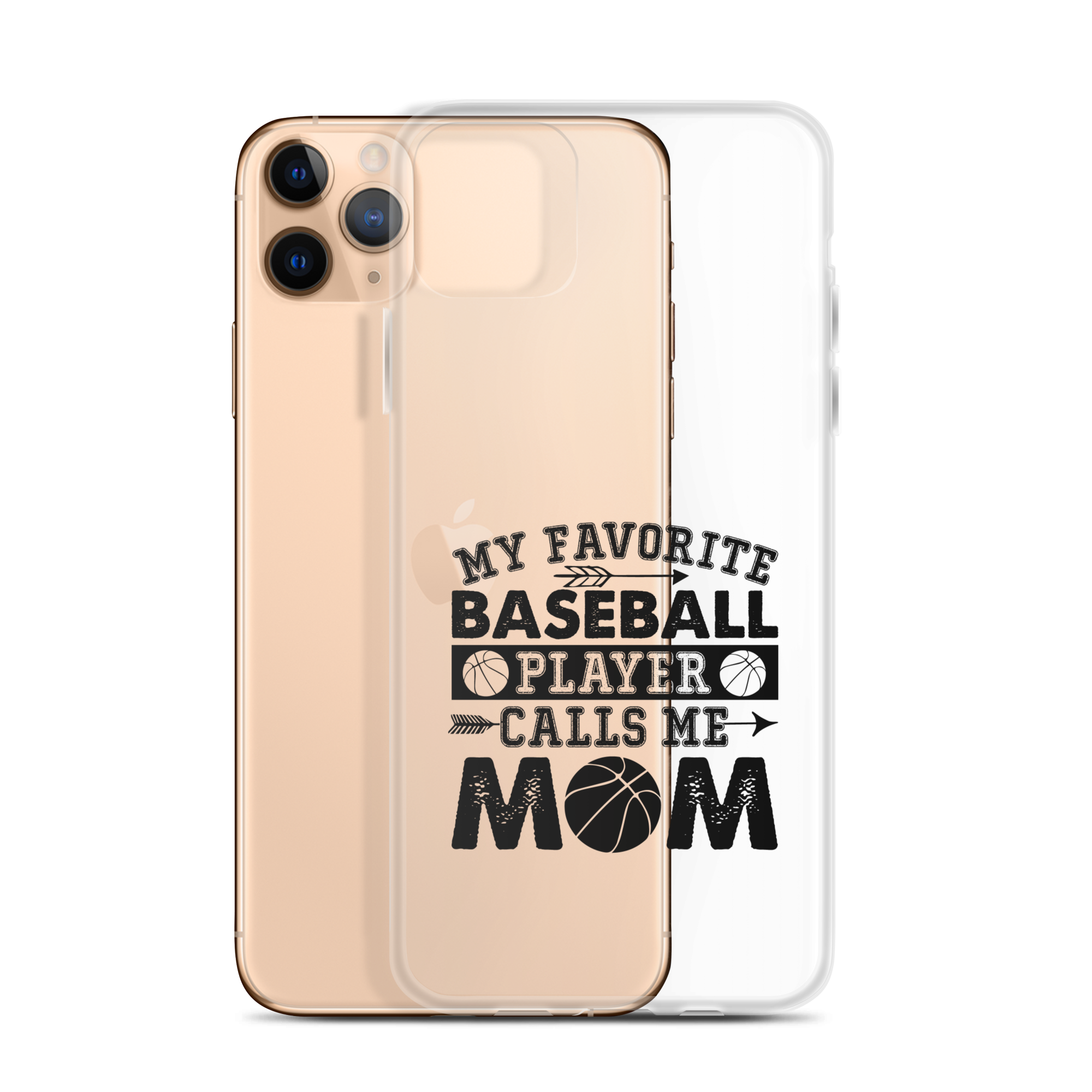 My Favorite Baseball Player Calls Me Mom Clear Case for iPhone®