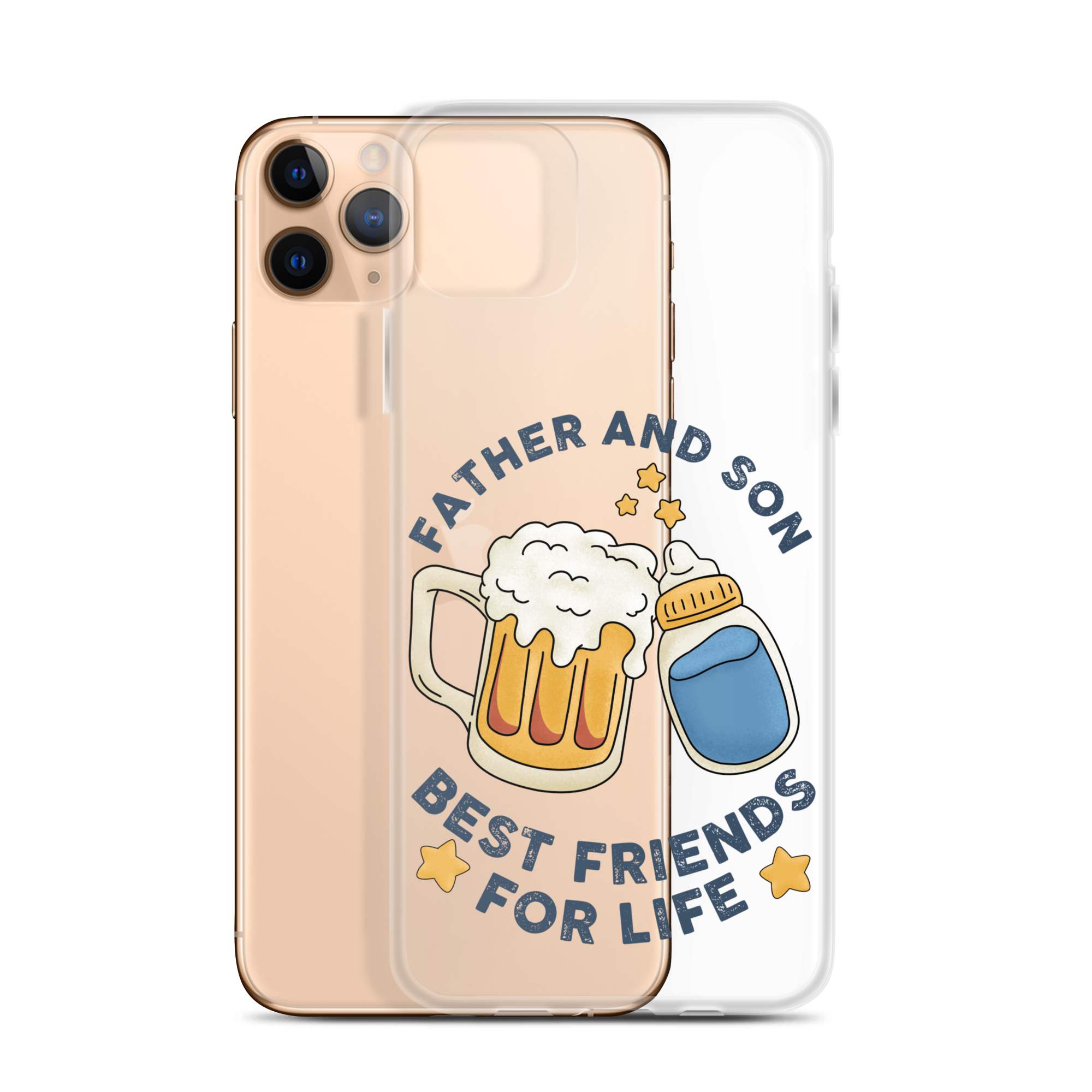 Father And Son Best Friends For Life Clear Case for iPhone®