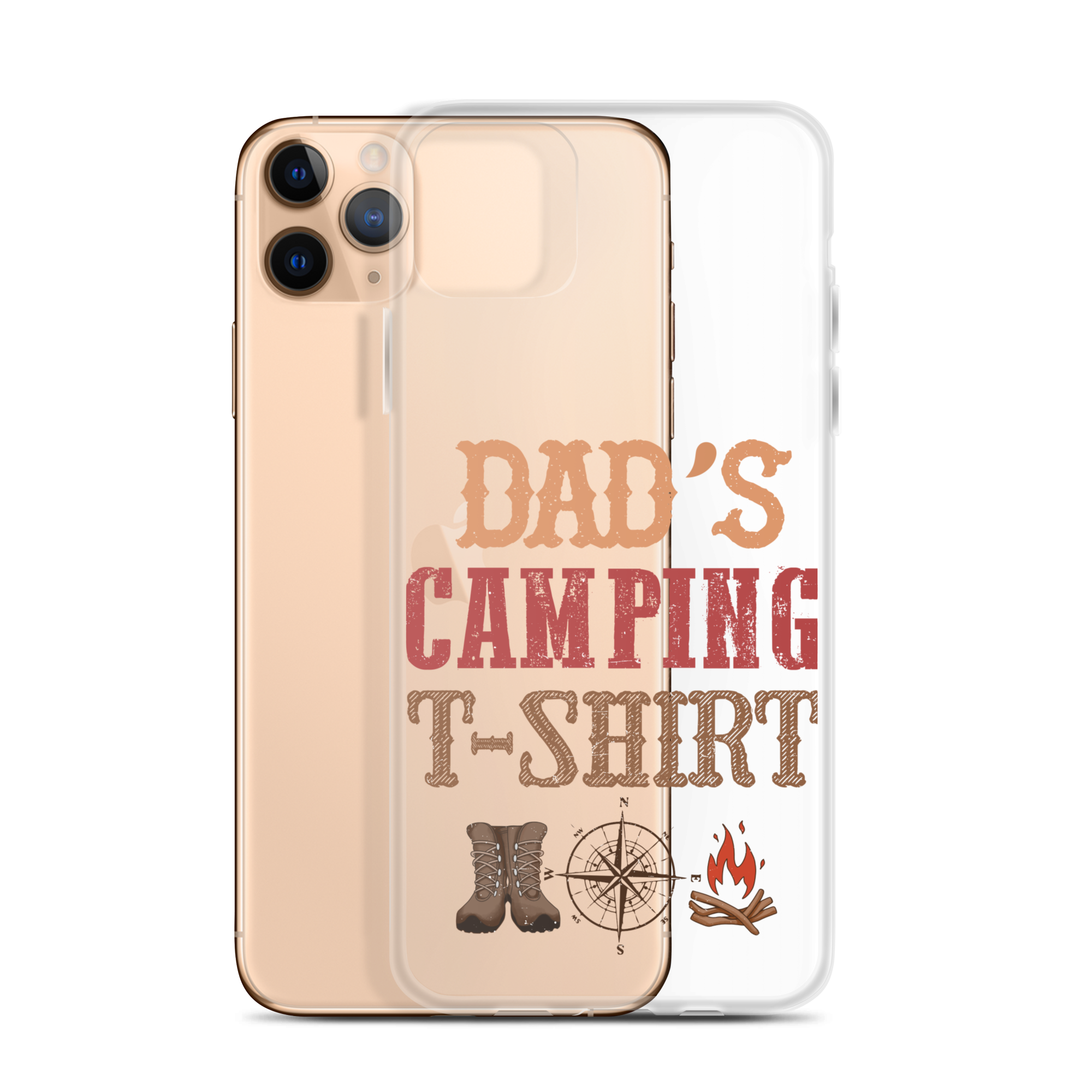 Dad's Camping T-Shirt Clear Case for iPhone®