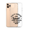 Dad's Garage Free Advice And Cold Beer Clear Case for iPhone®