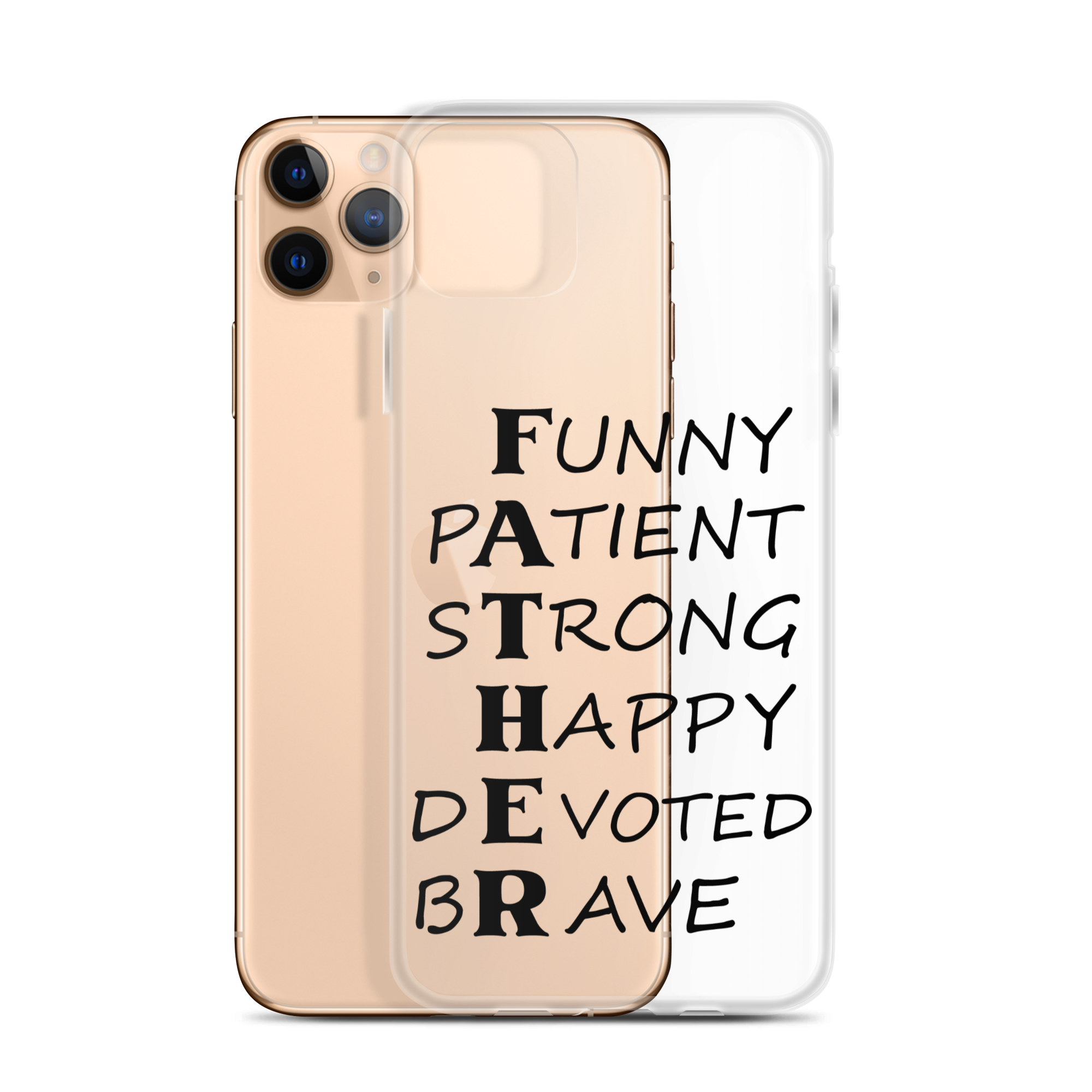 Funny Patient Strong Happy Devoted Brave Clear Case for iPhone®