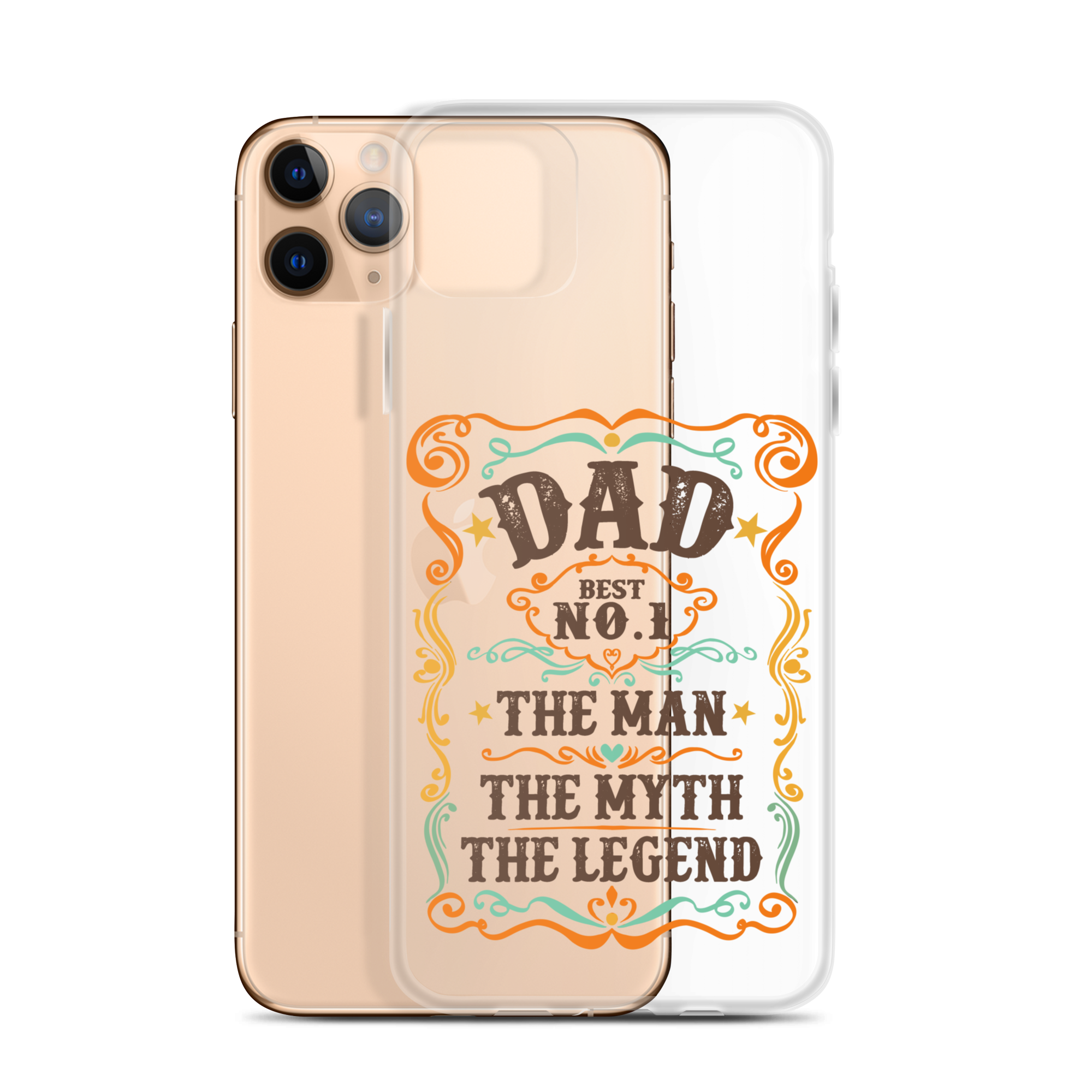 Dad Best Number 1 The Man The Myth The Legend Clear Case for iPhone®